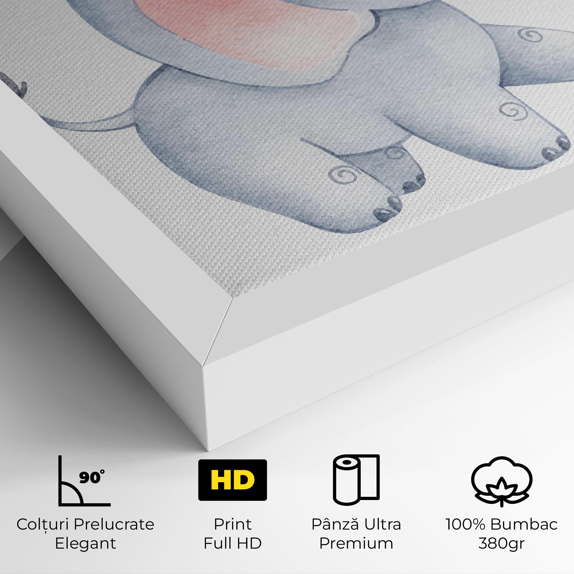 Tablou Canvas Elephant Butterfly mockup 4