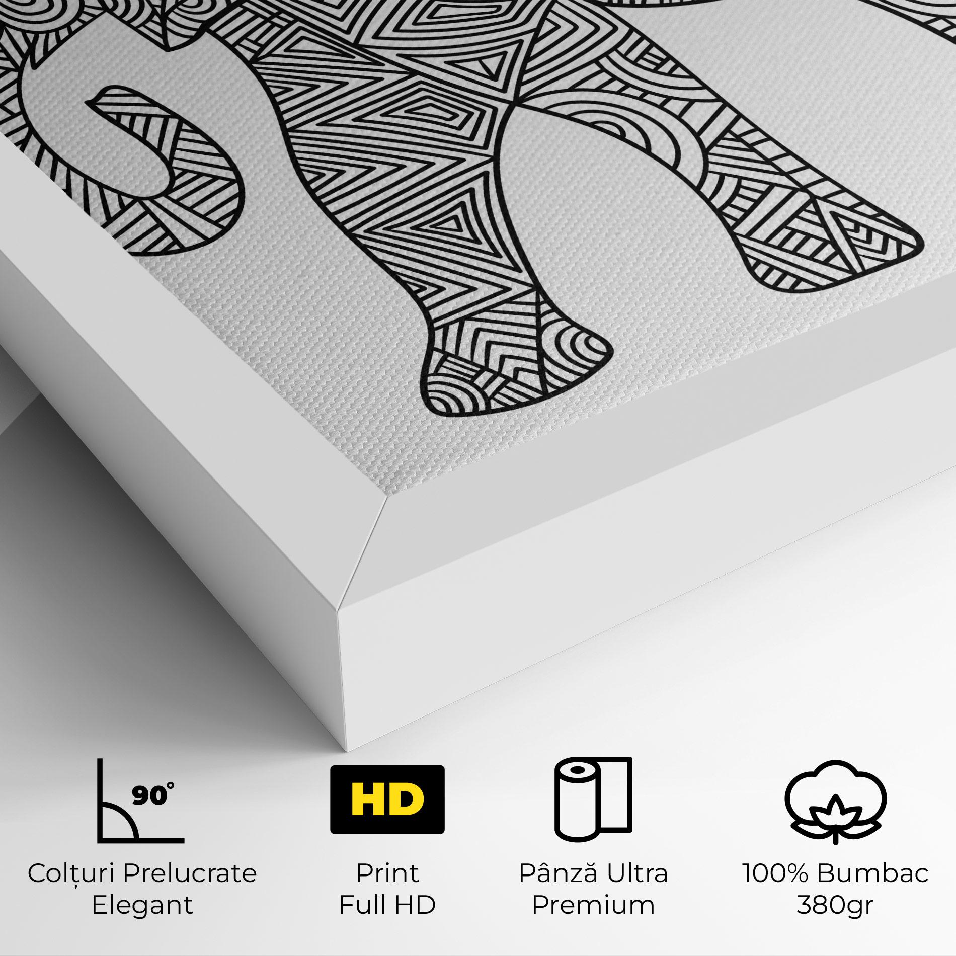 Tablou Canvas Elephant Mandala mockup 4