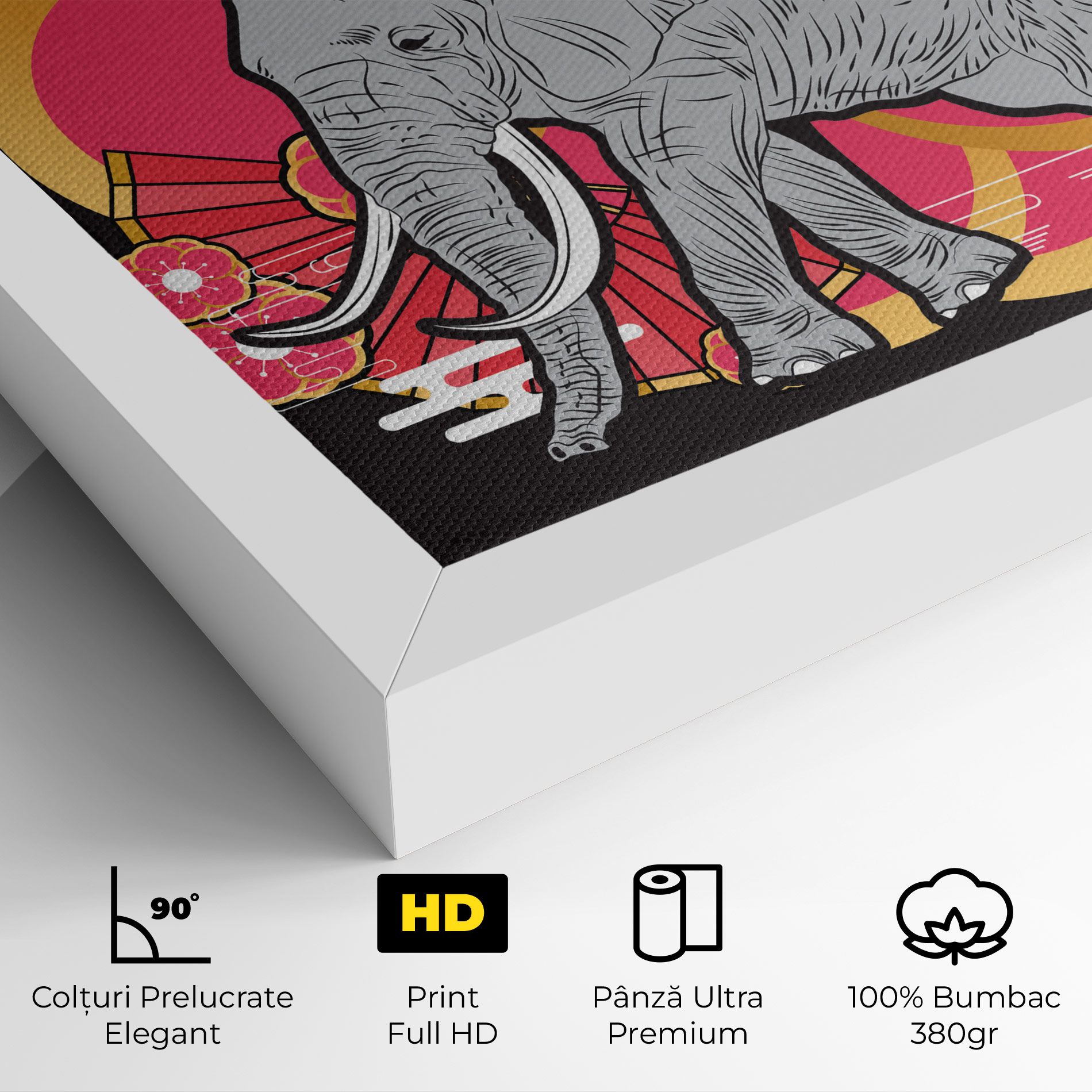 Elephant On Pink mockup 4
