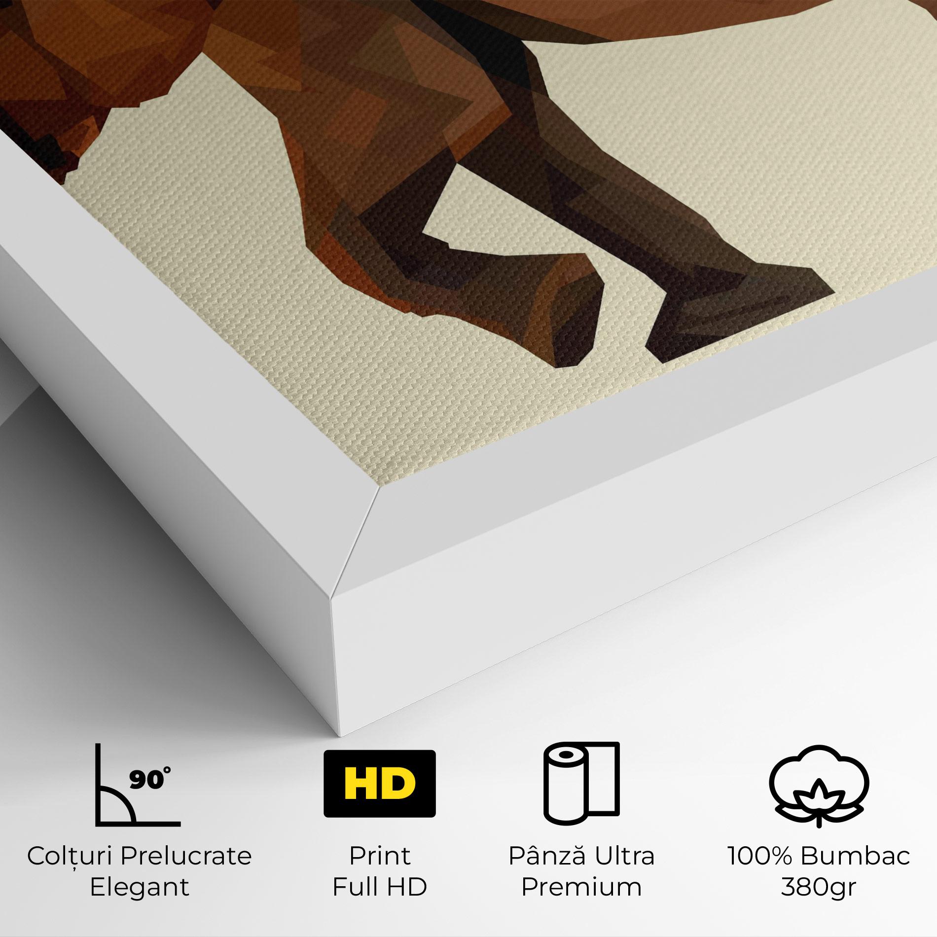 Tablou Canvas Walking Elephant Cream mockup 4