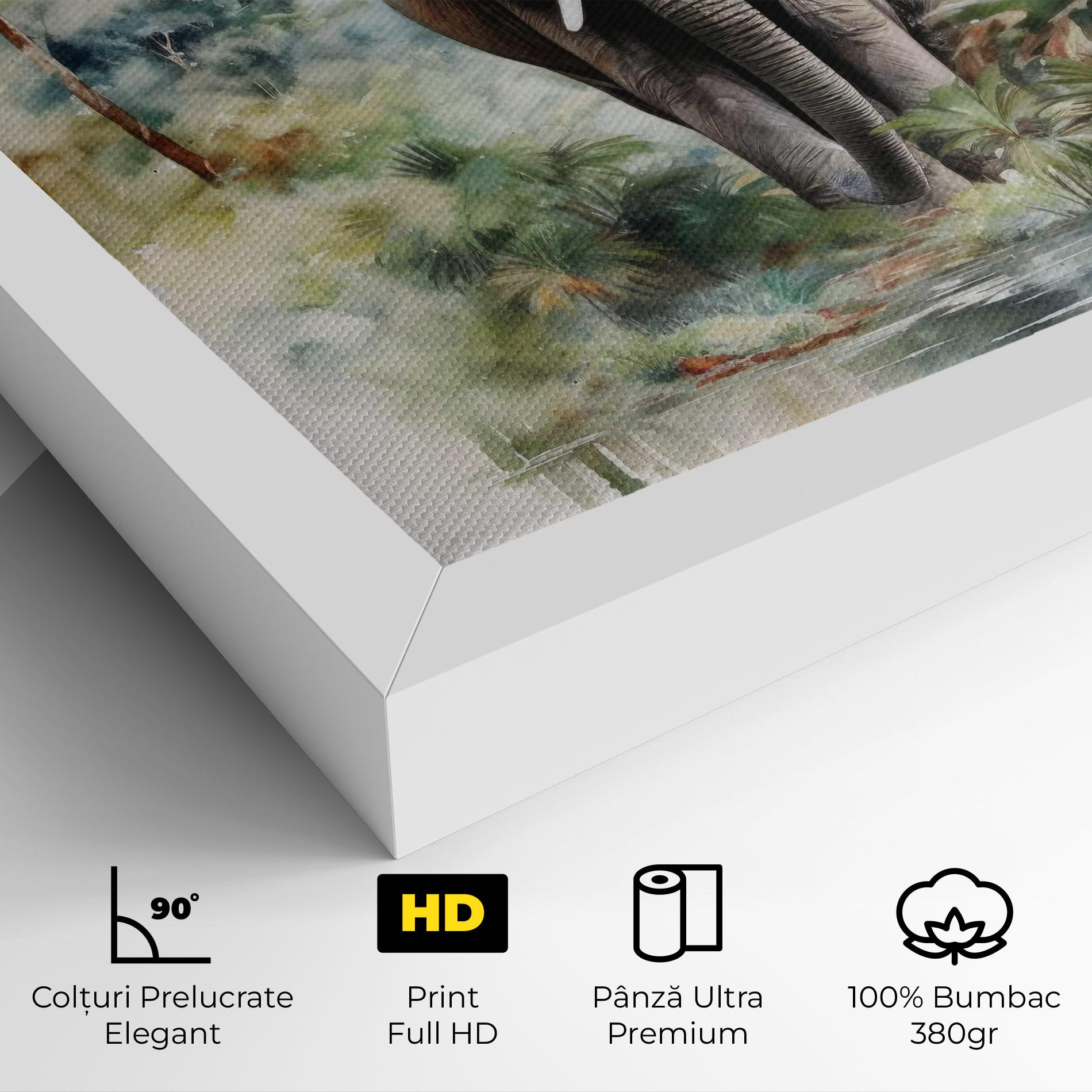 Tablou Canvas Wild Watercolor Elephant mockup 4