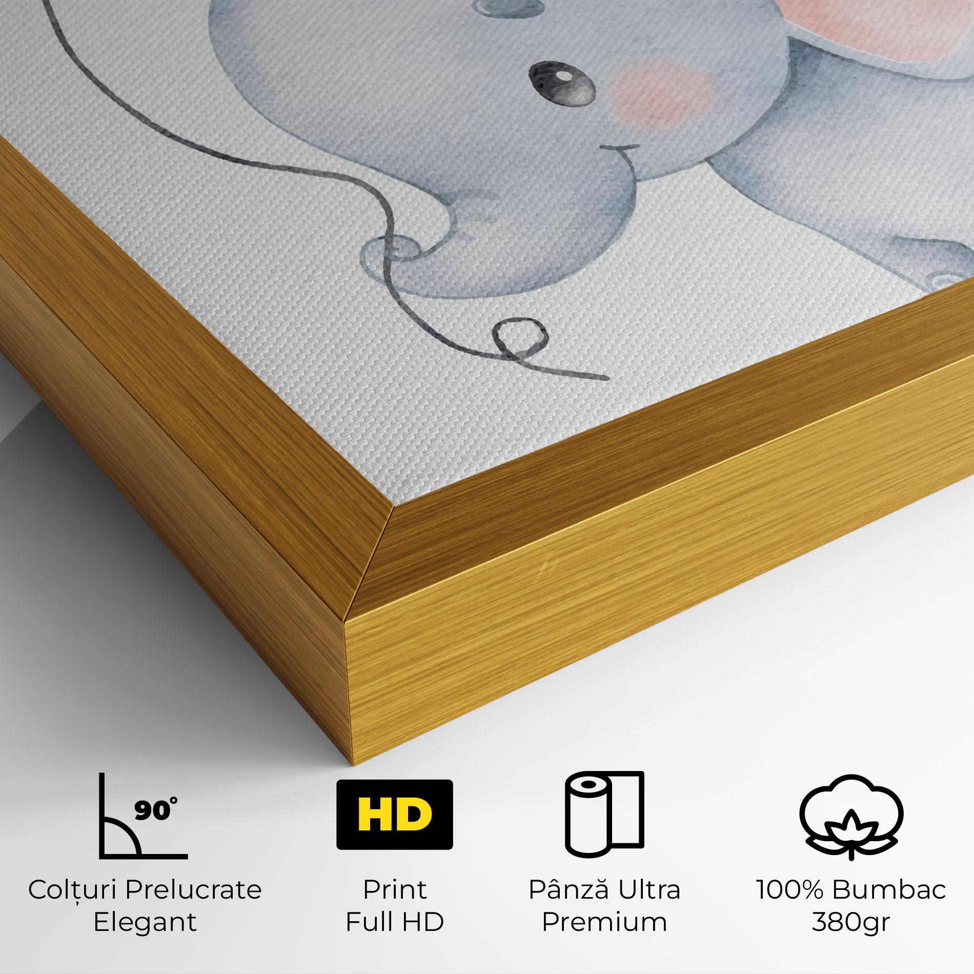 Tablou Canvas Baby Elephant Kids mockup 4