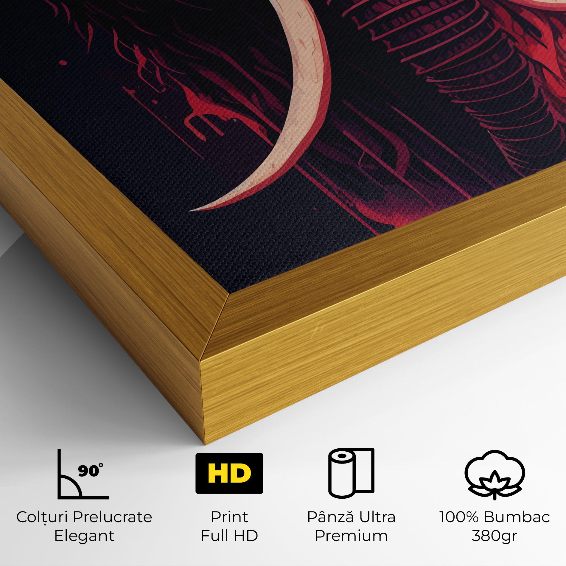 Tablou Canvas Blue Red Elephant mockup 4