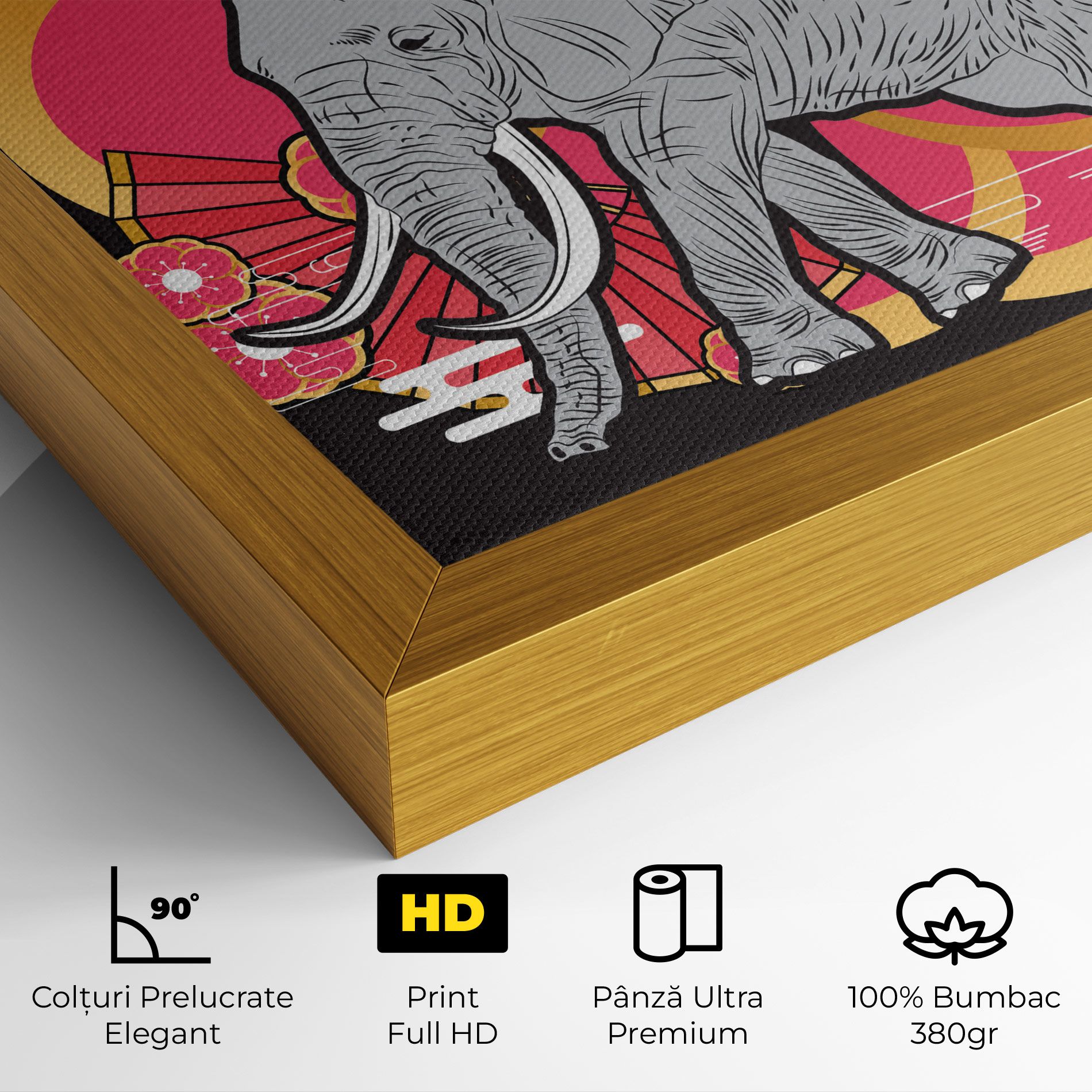 Elephant On Pink mockup 4