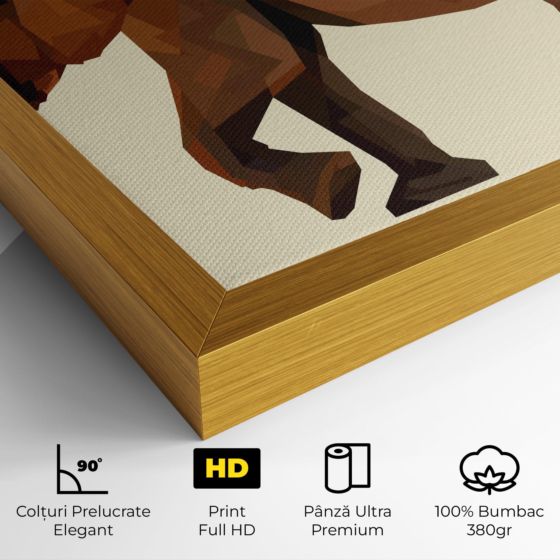 Tablou Canvas Walking Elephant Cream mockup 4