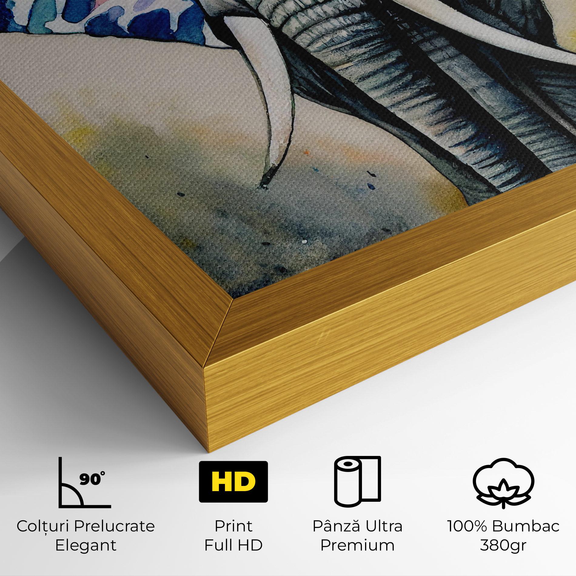 Tablou Canvas Watercolor Elephant Art mockup 4