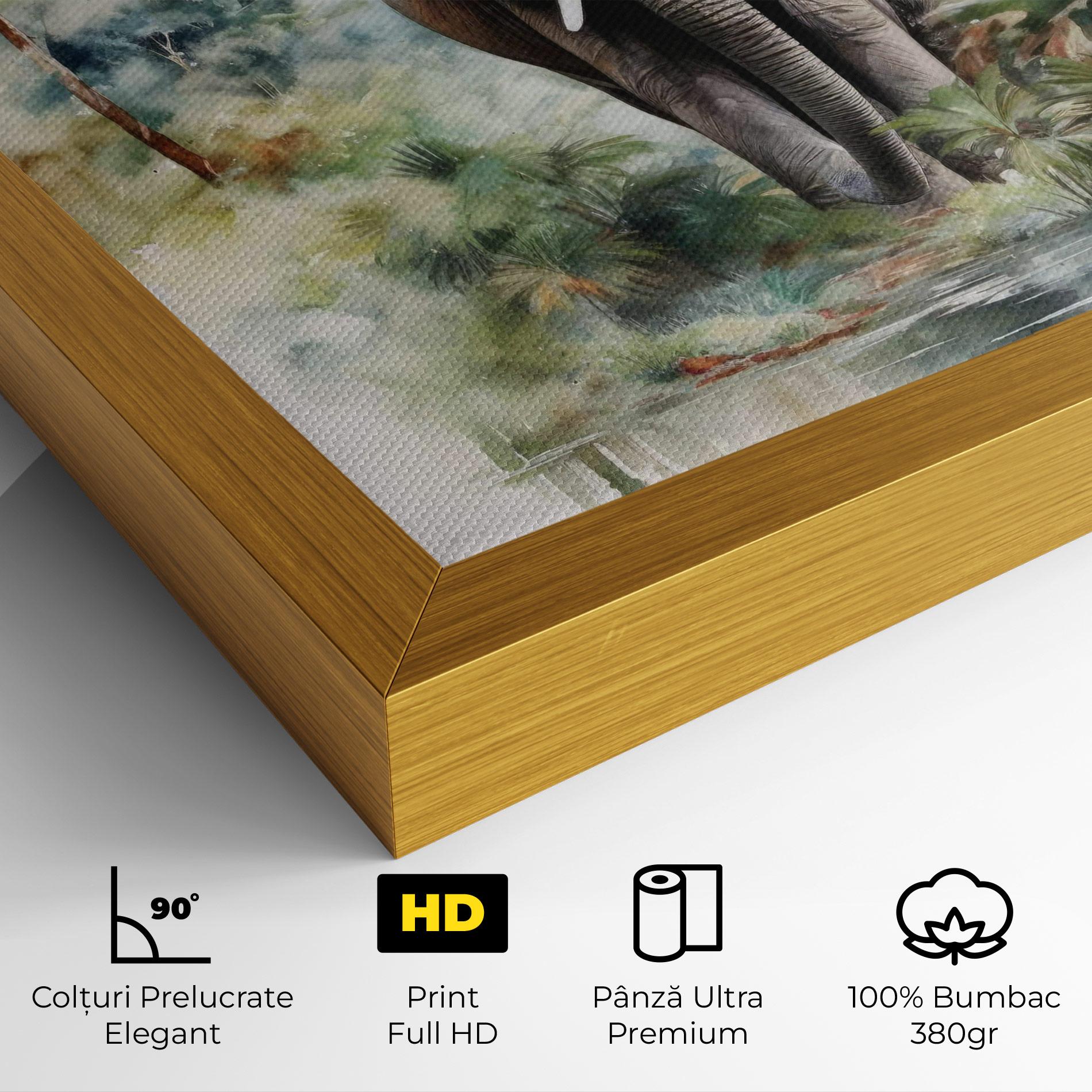 Tablou Canvas Wild Watercolor Elephant mockup 4