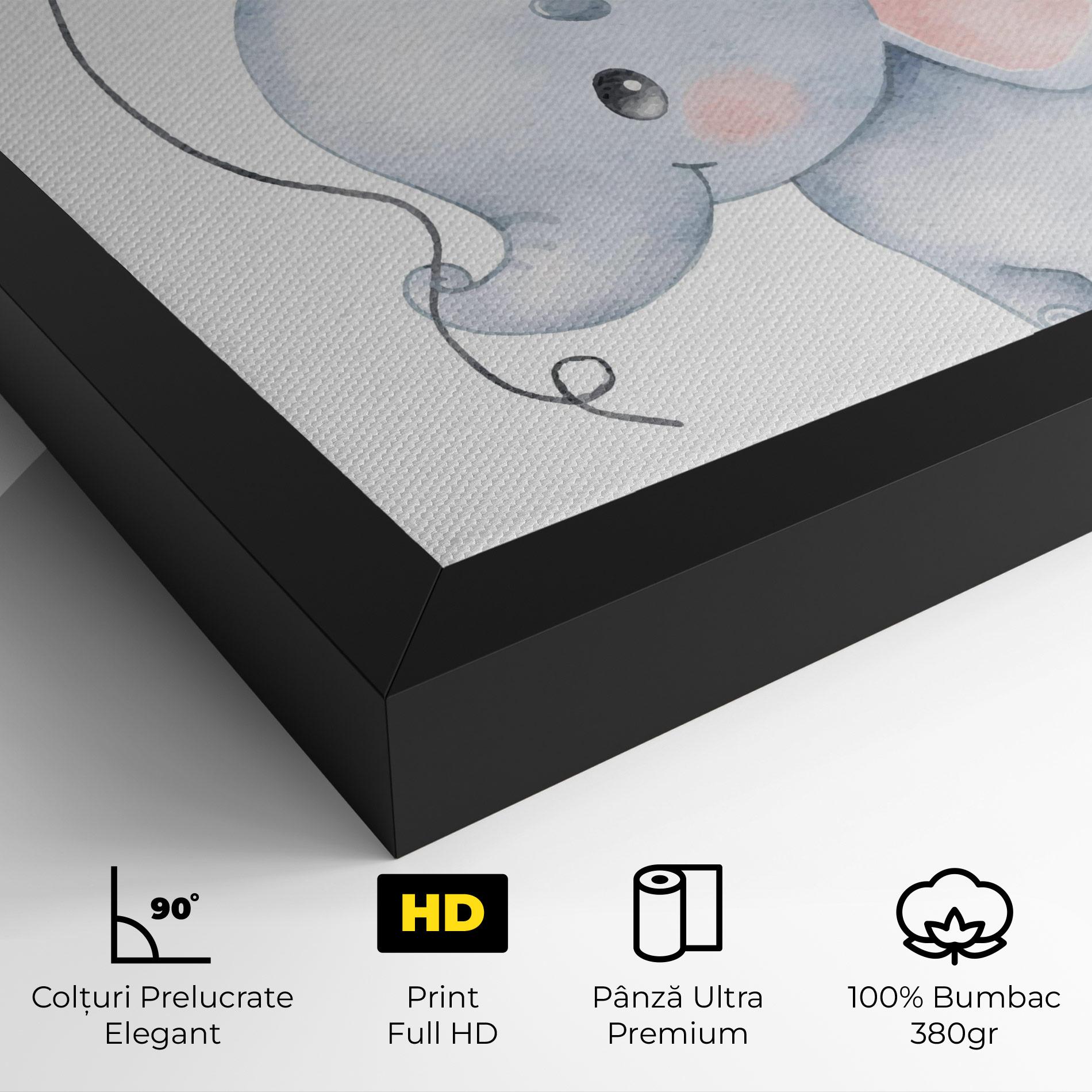 Tablou Canvas Baby Elephant Kids mockup 4