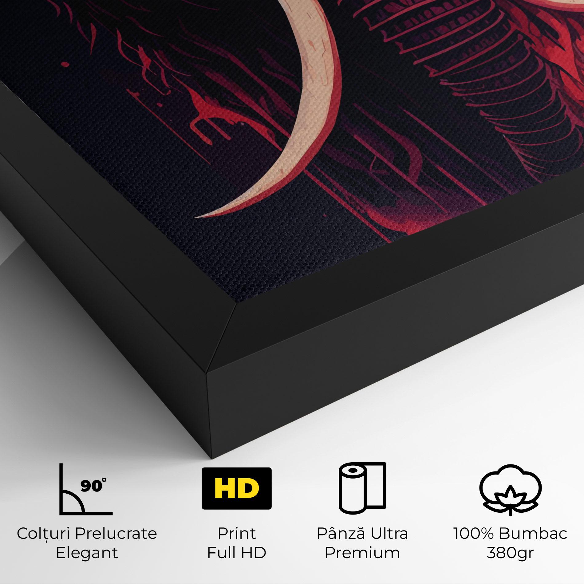 Tablou Canvas Blue Red Elephant mockup 4