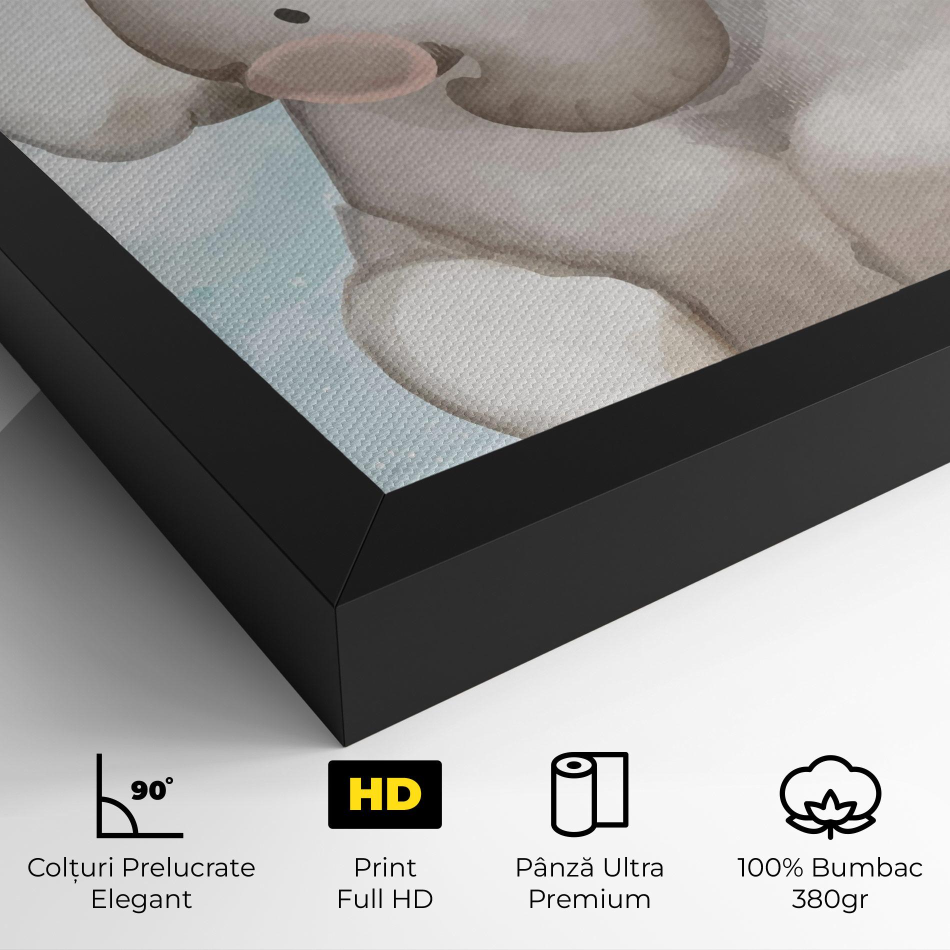 Tablou Canvas Elephant On Blue mockup 4