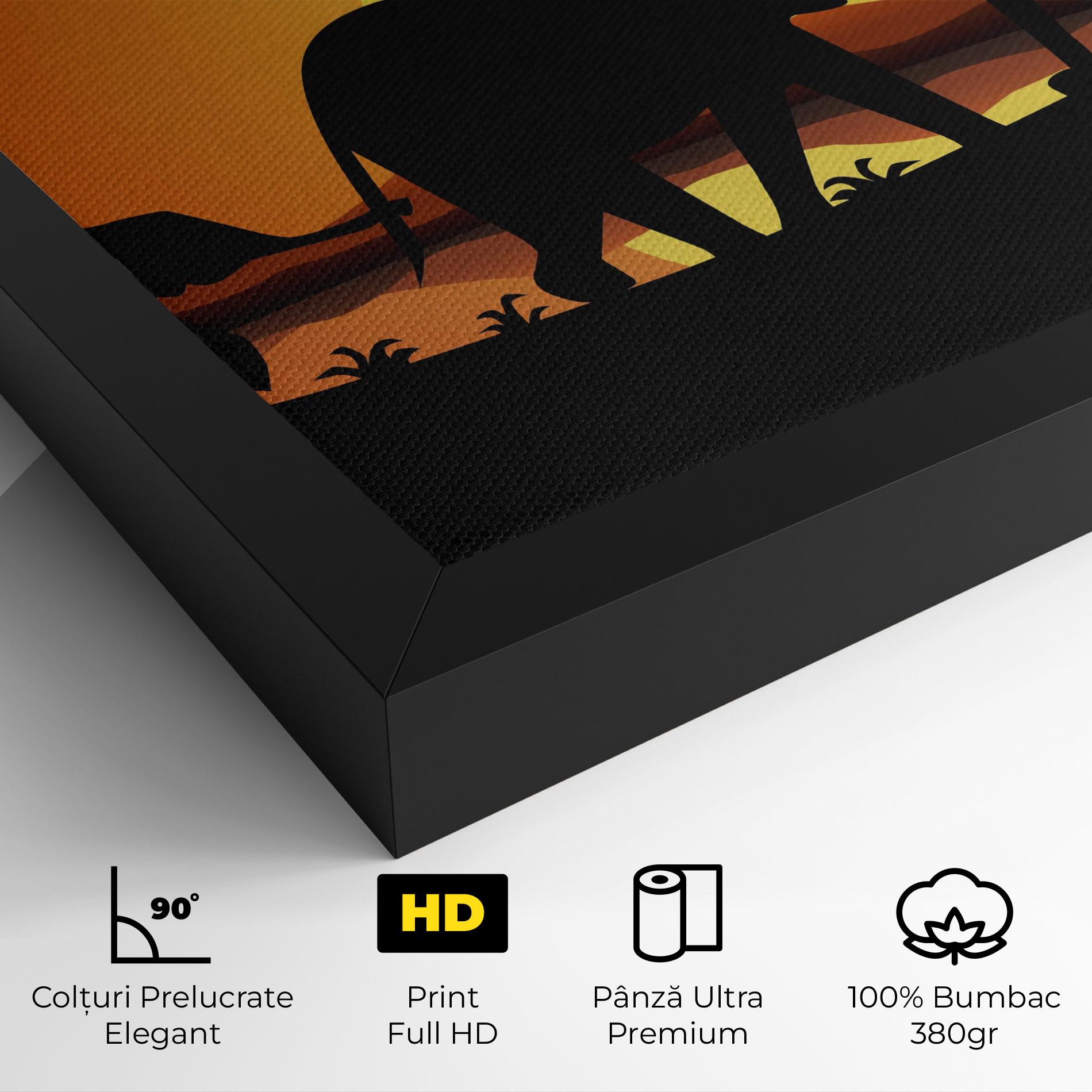 Tablou Canvas Elephant Sunset mockup 4