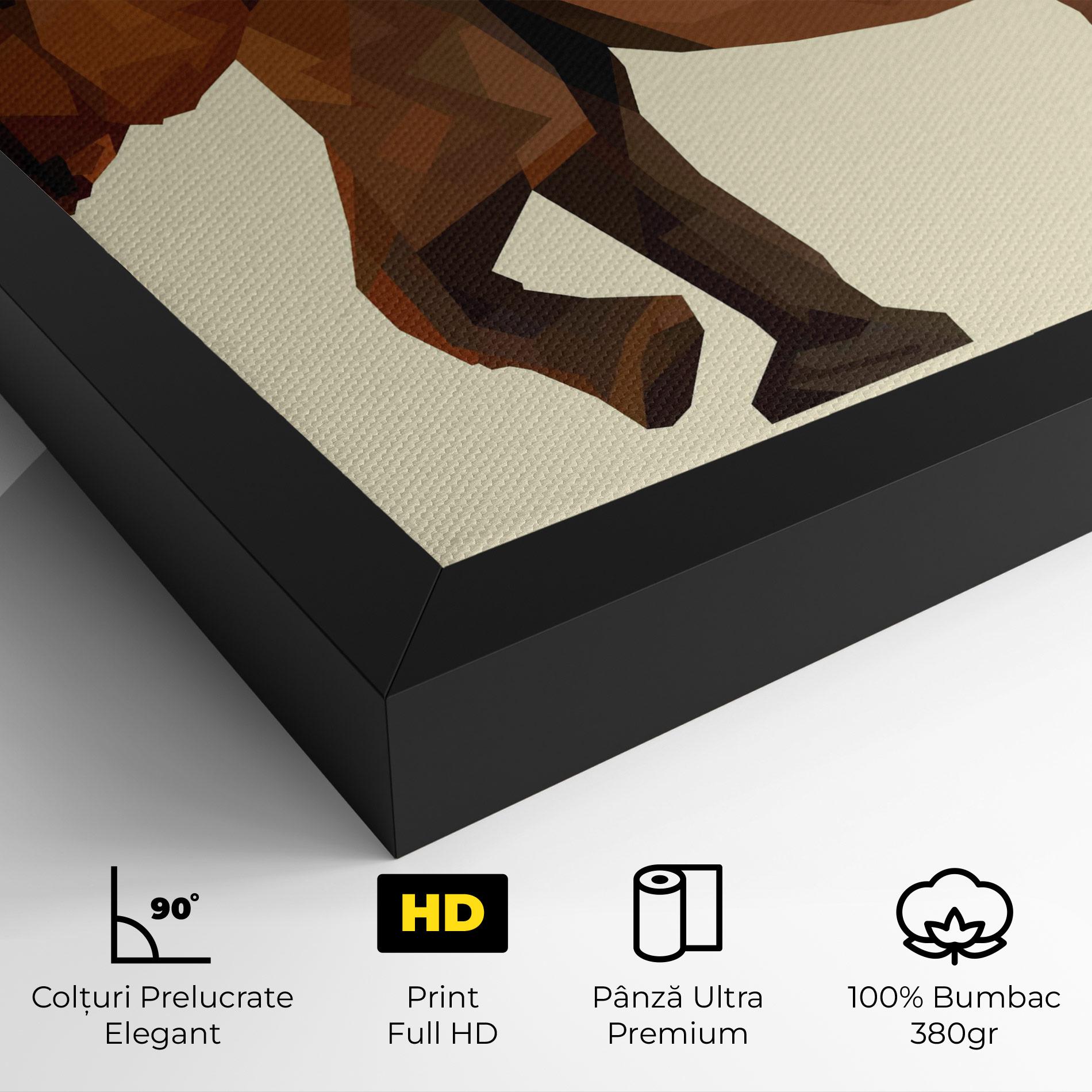 Tablou Canvas Walking Elephant Cream mockup 4
