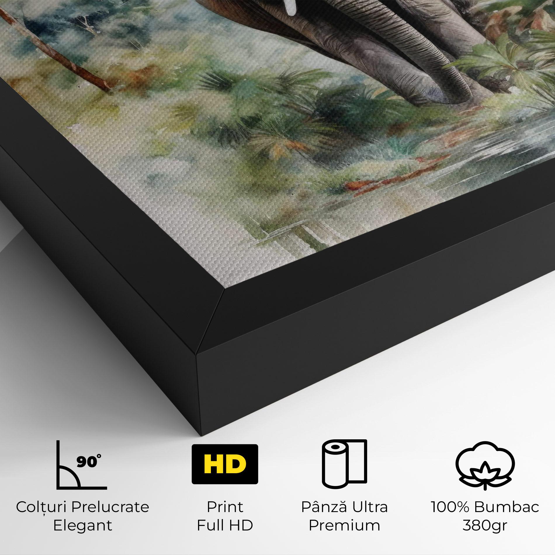 Tablou Canvas Wild Watercolor Elephant mockup 4