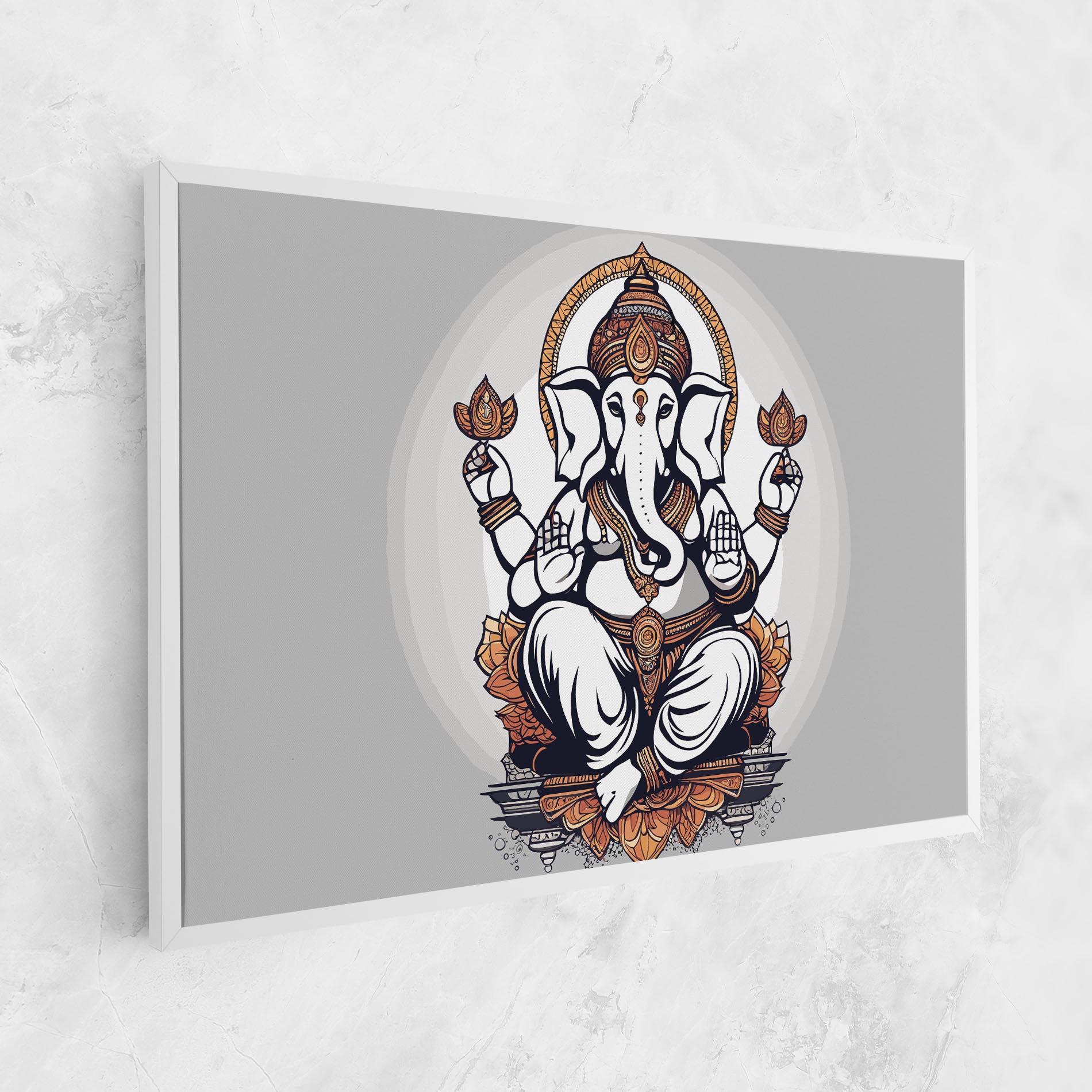 Tablou Canvas Chaturthi Greys mockup 1