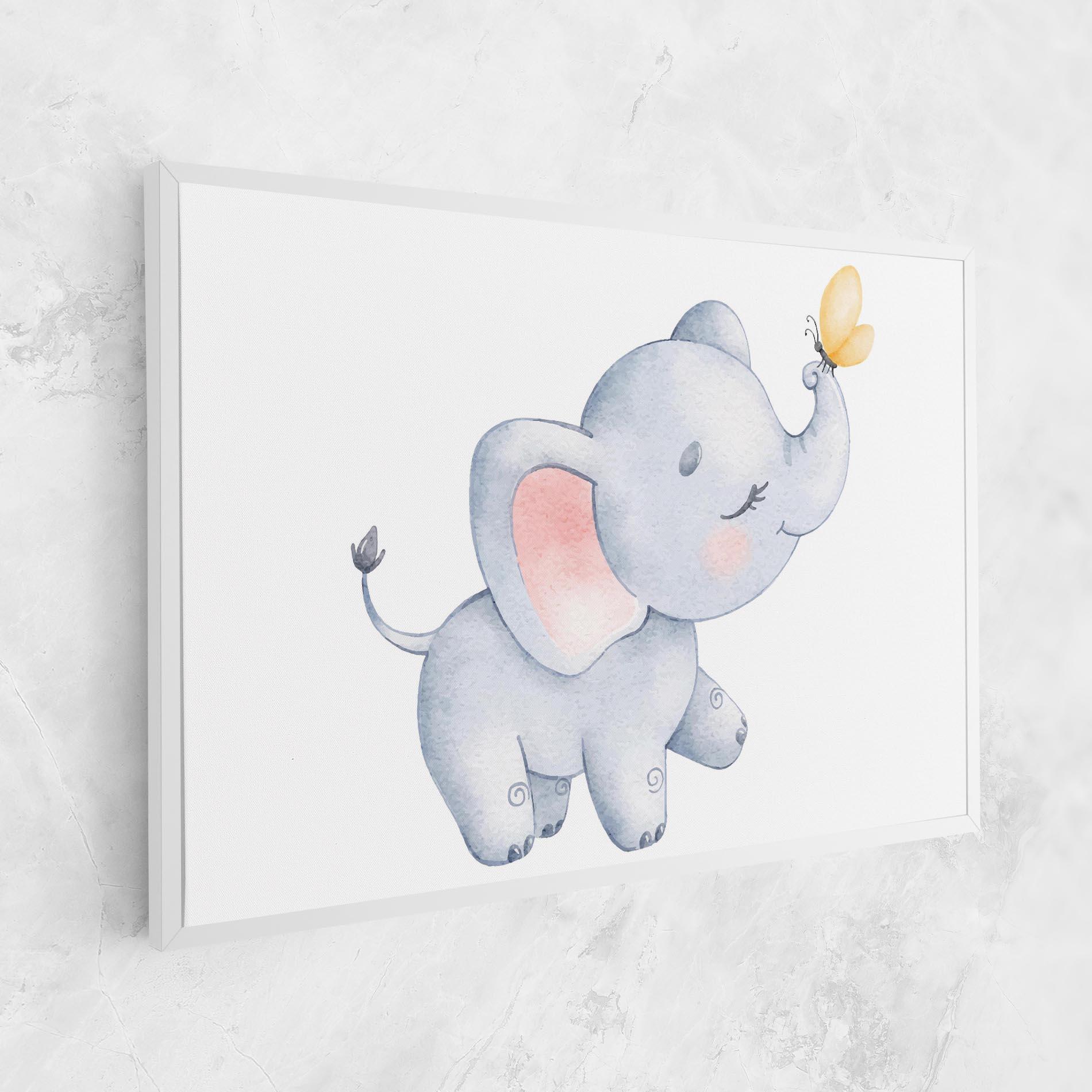 Tablou Canvas Elephant Butterfly mockup 1