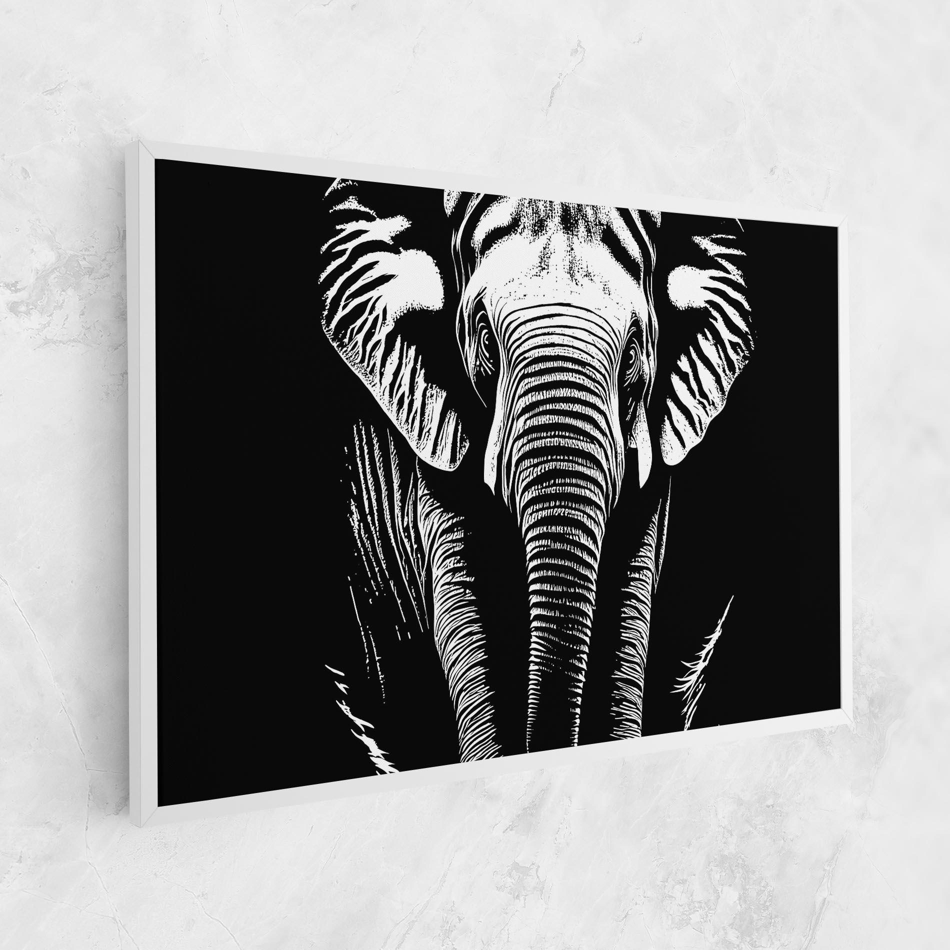 Tablou Canvas Elephant White Head mockup 1