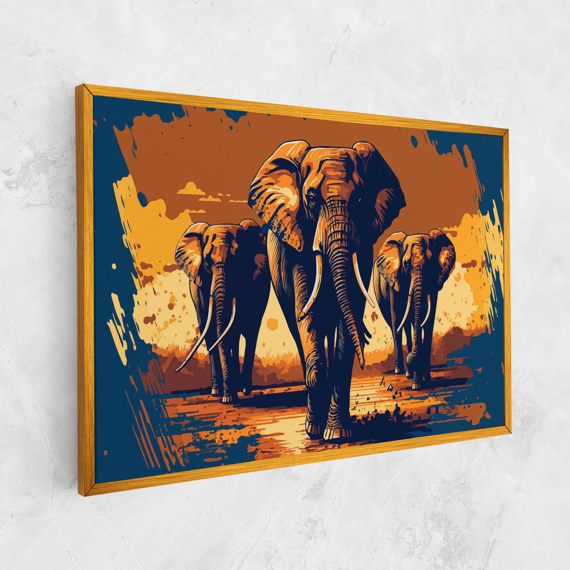 Tablou Canvas 3 Elephants mockup 1