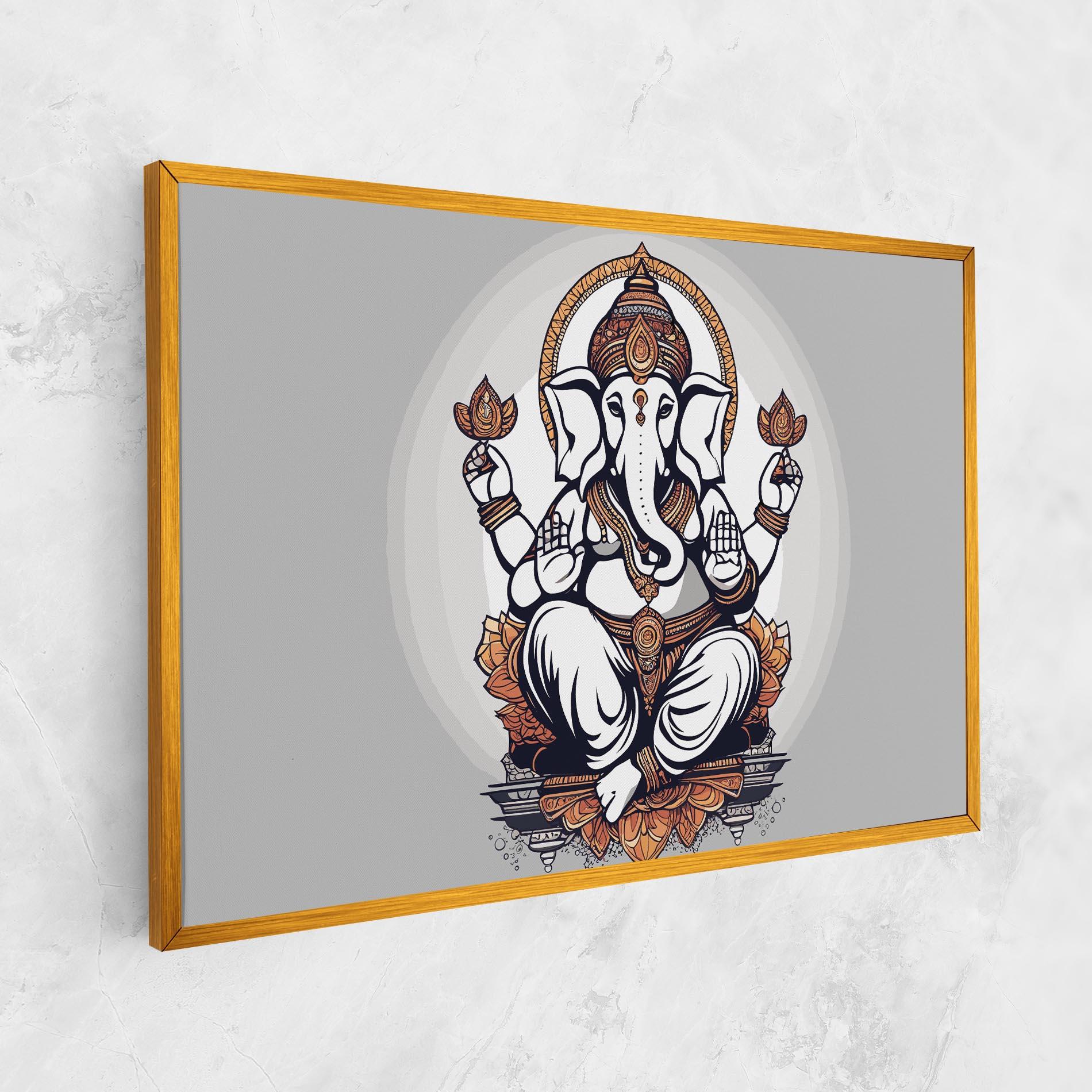 Tablou Canvas Chaturthi Greys mockup 1