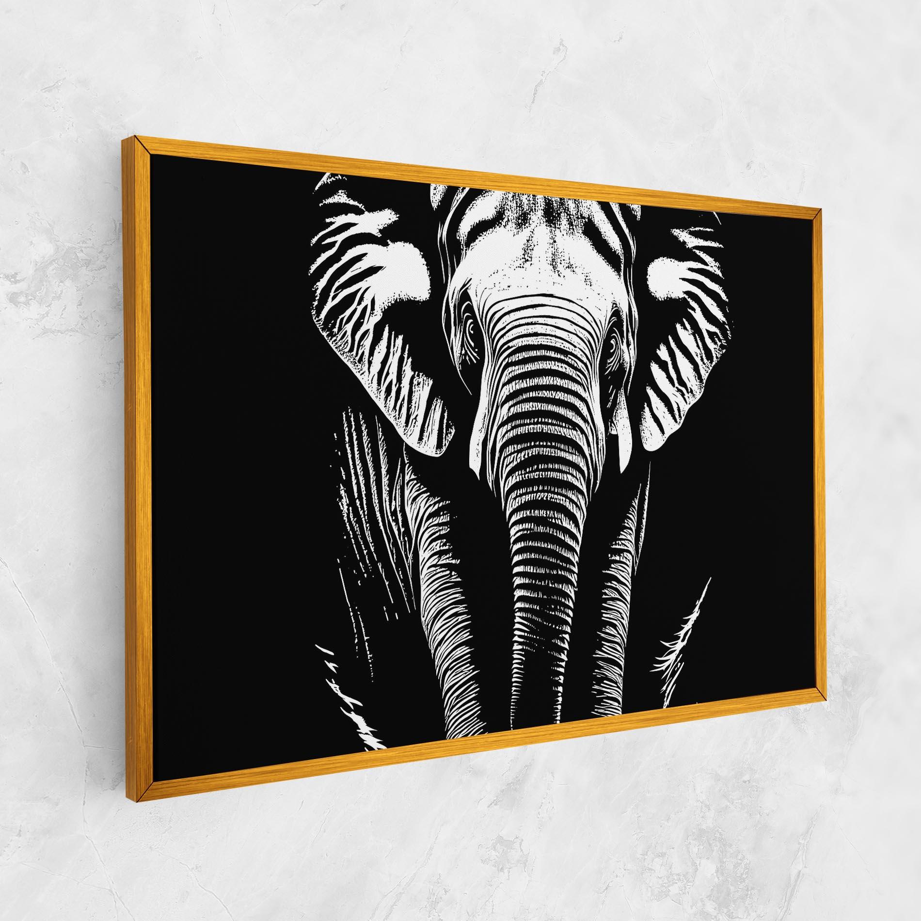 Tablou Canvas Elephant White Head mockup 1