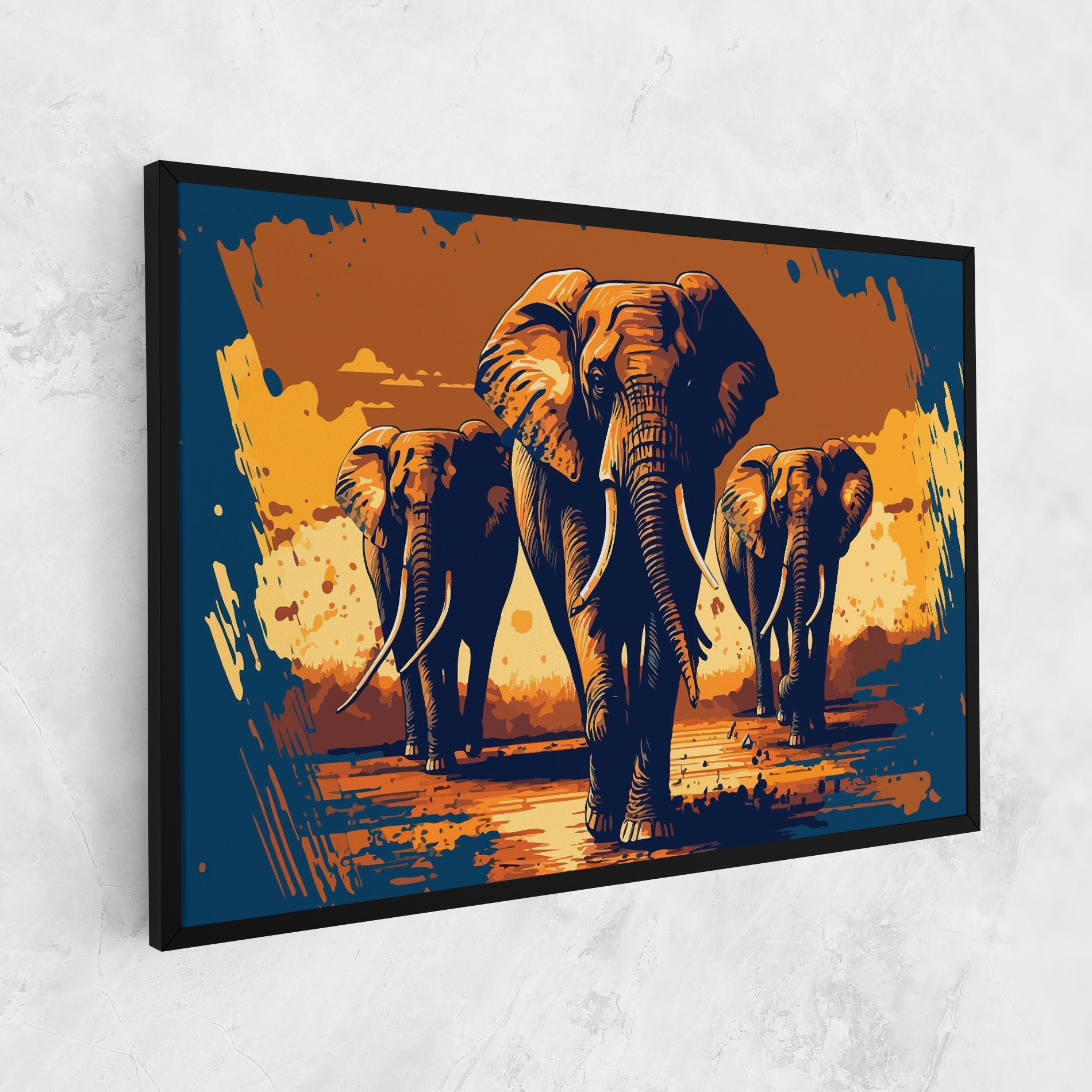 Tablou Canvas 3 Elephants mockup 1