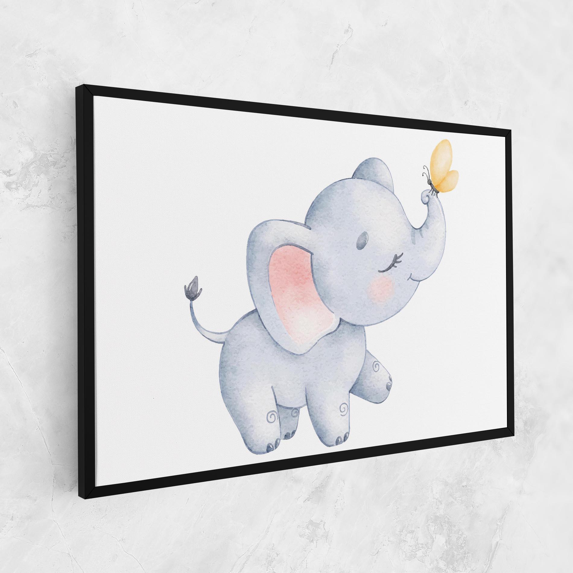 Tablou Canvas Elephant Butterfly mockup 1