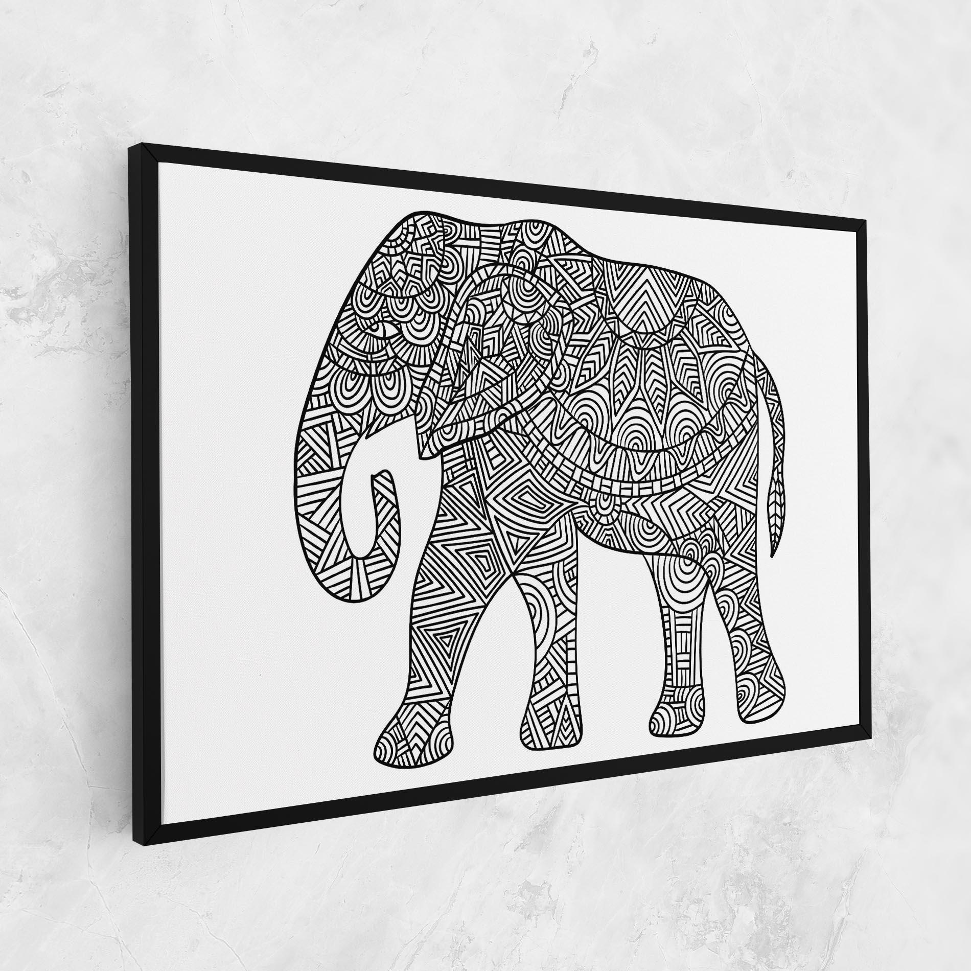 Tablou Canvas Elephant Mandala mockup 1