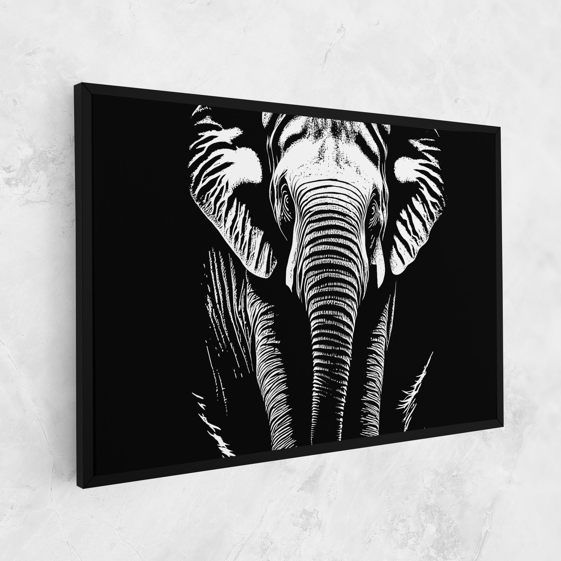 Tablou Canvas Elephant White Head mockup 1