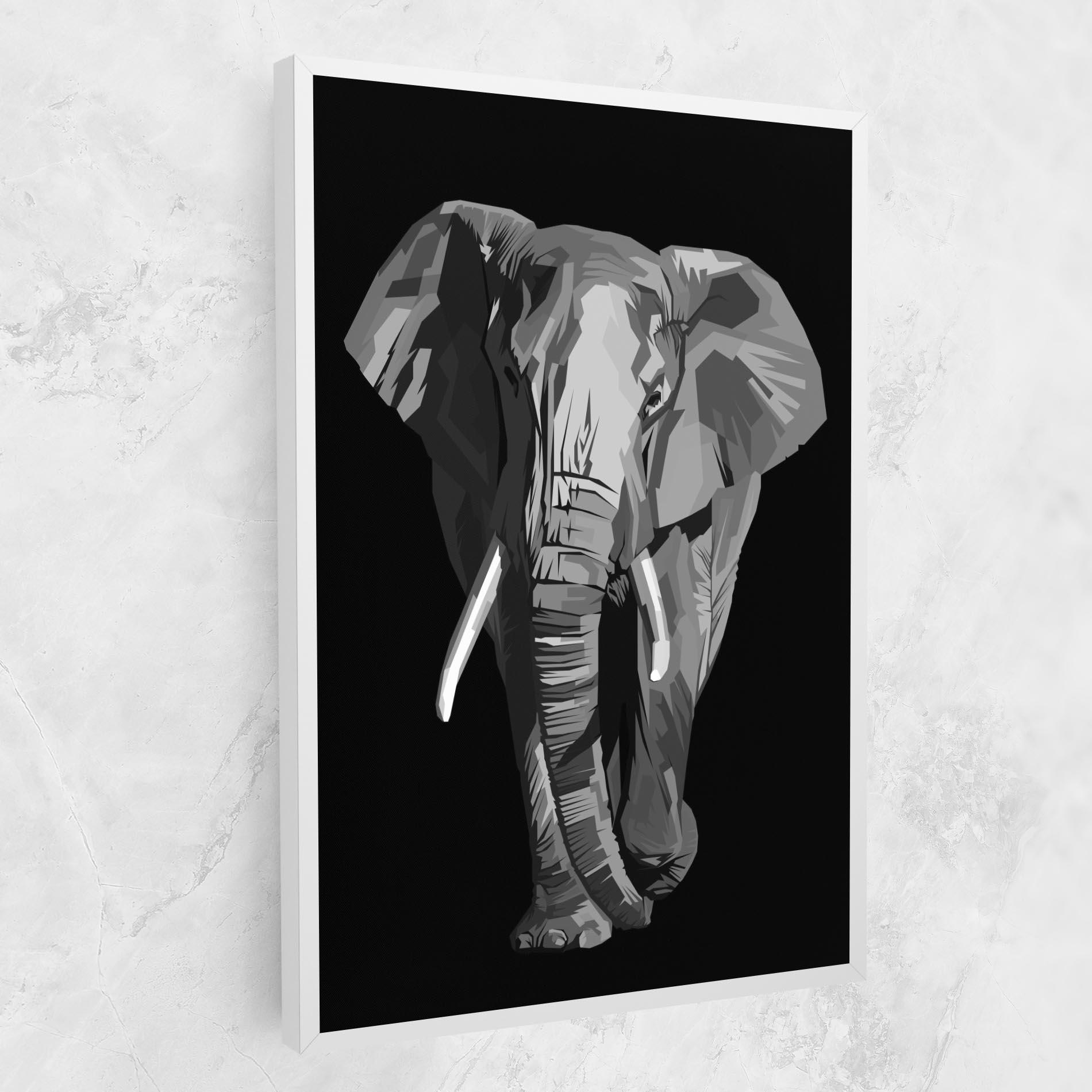 Tablou Canvas Beautiful Grey Elephant mockup 1