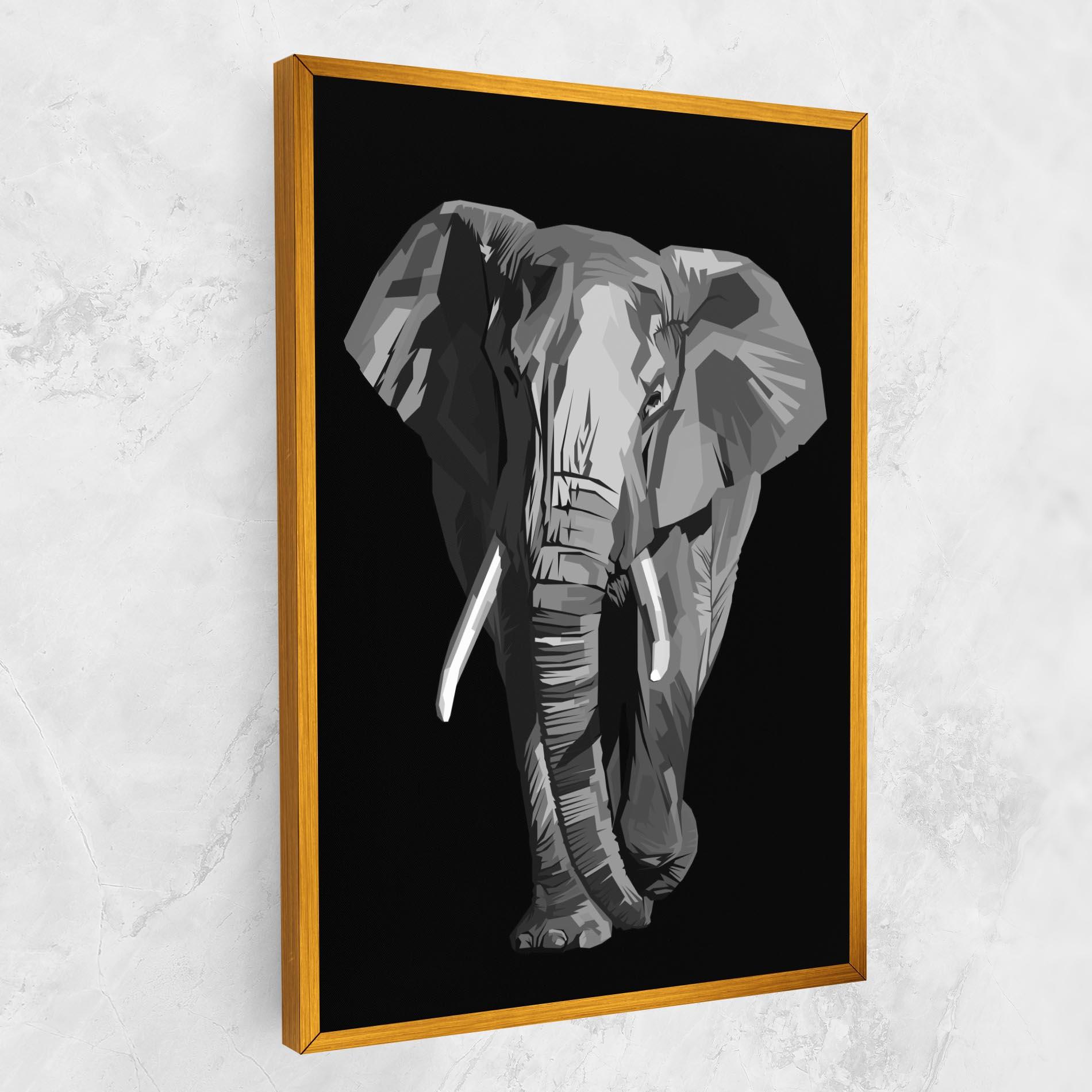 Tablou Canvas Beautiful Grey Elephant mockup 1