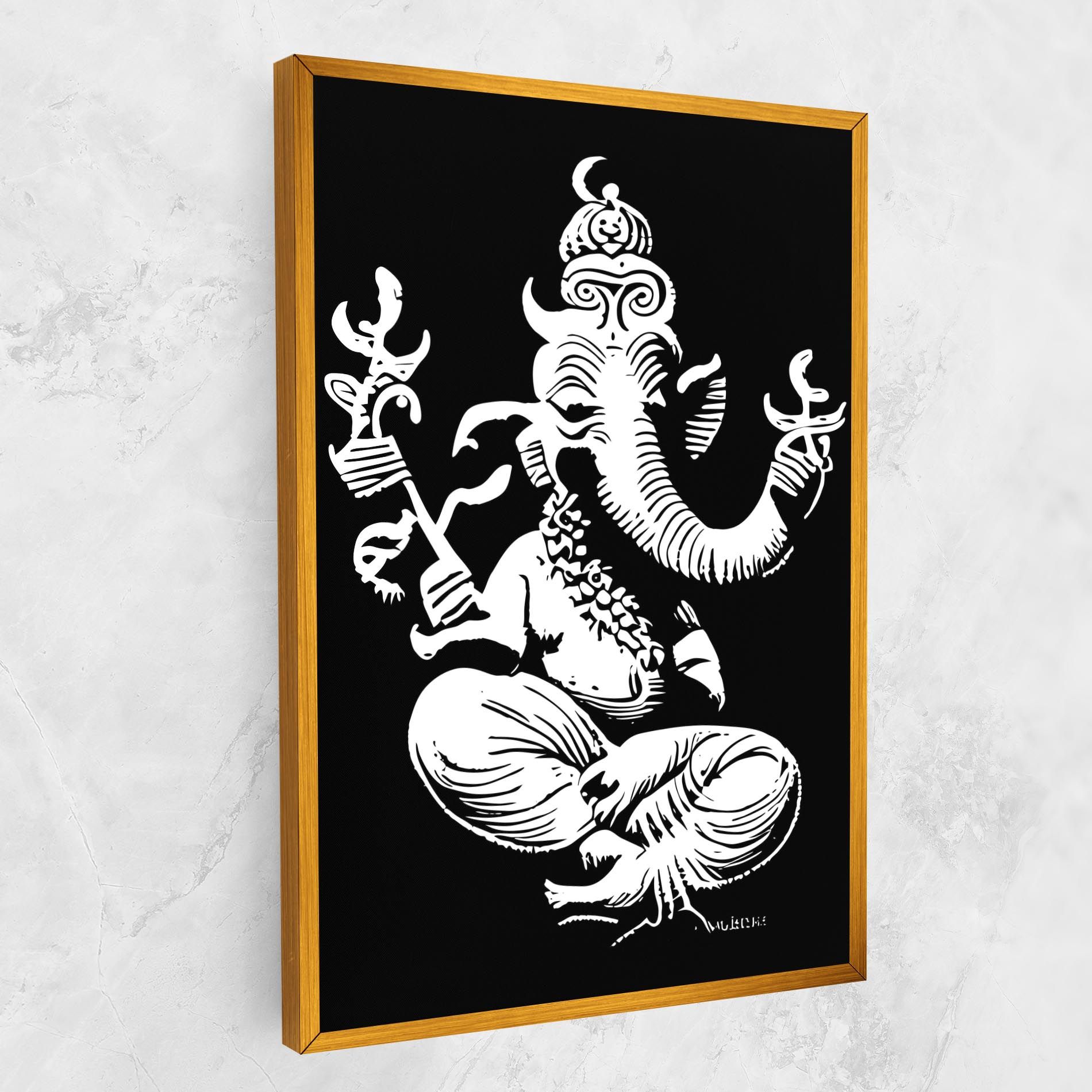 Black And White Ganesha mockup 1