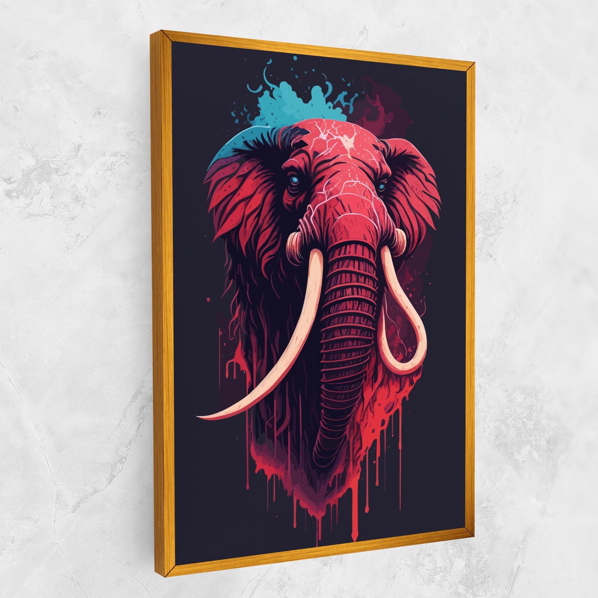 Blue Red Elephant mockup 1