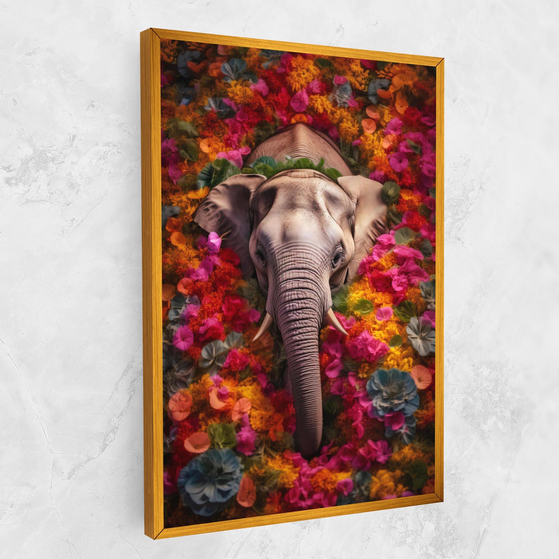 Tablou Canvas Flower Elephant mockup 1