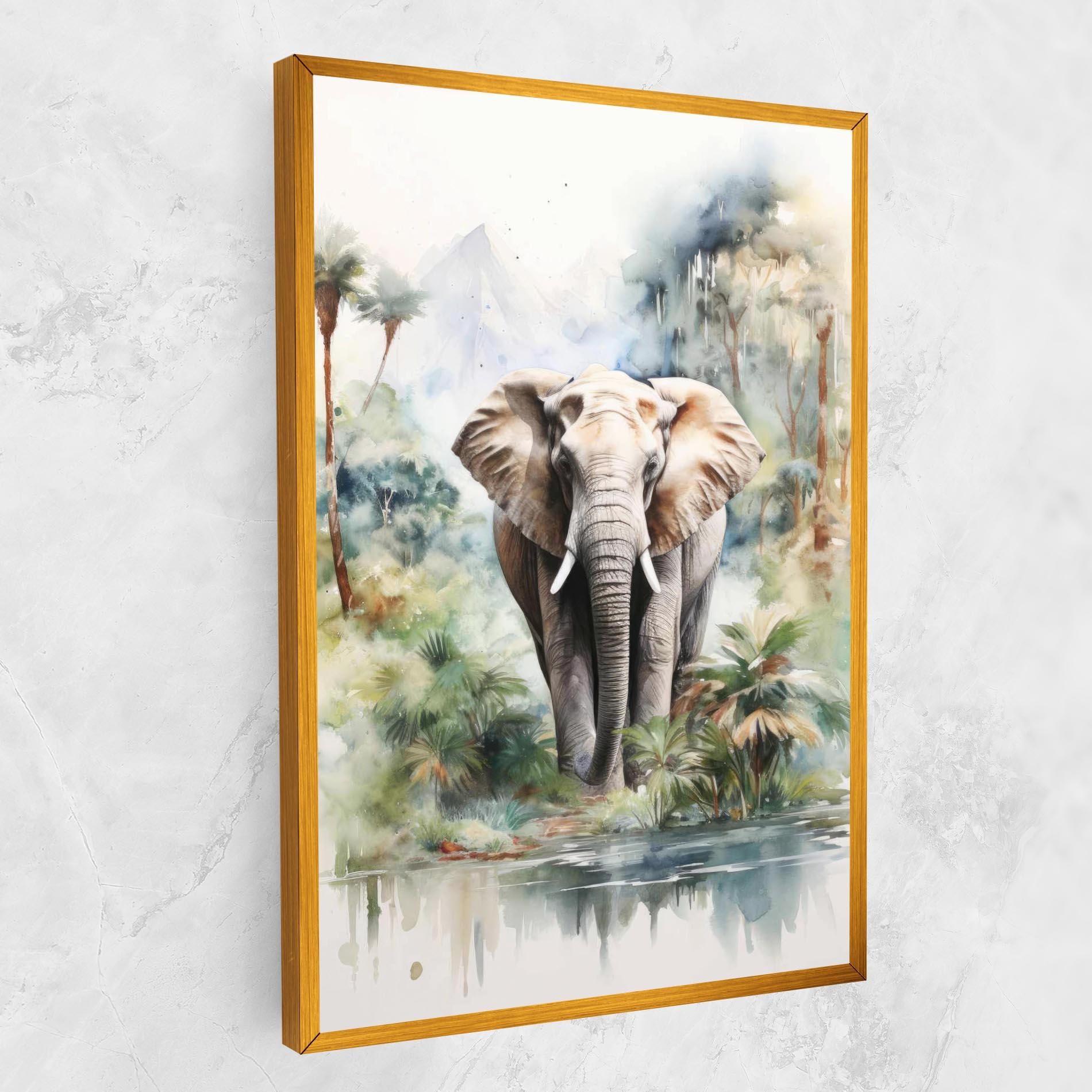 Tablou Canvas Wild Watercolor Elephant mockup 1