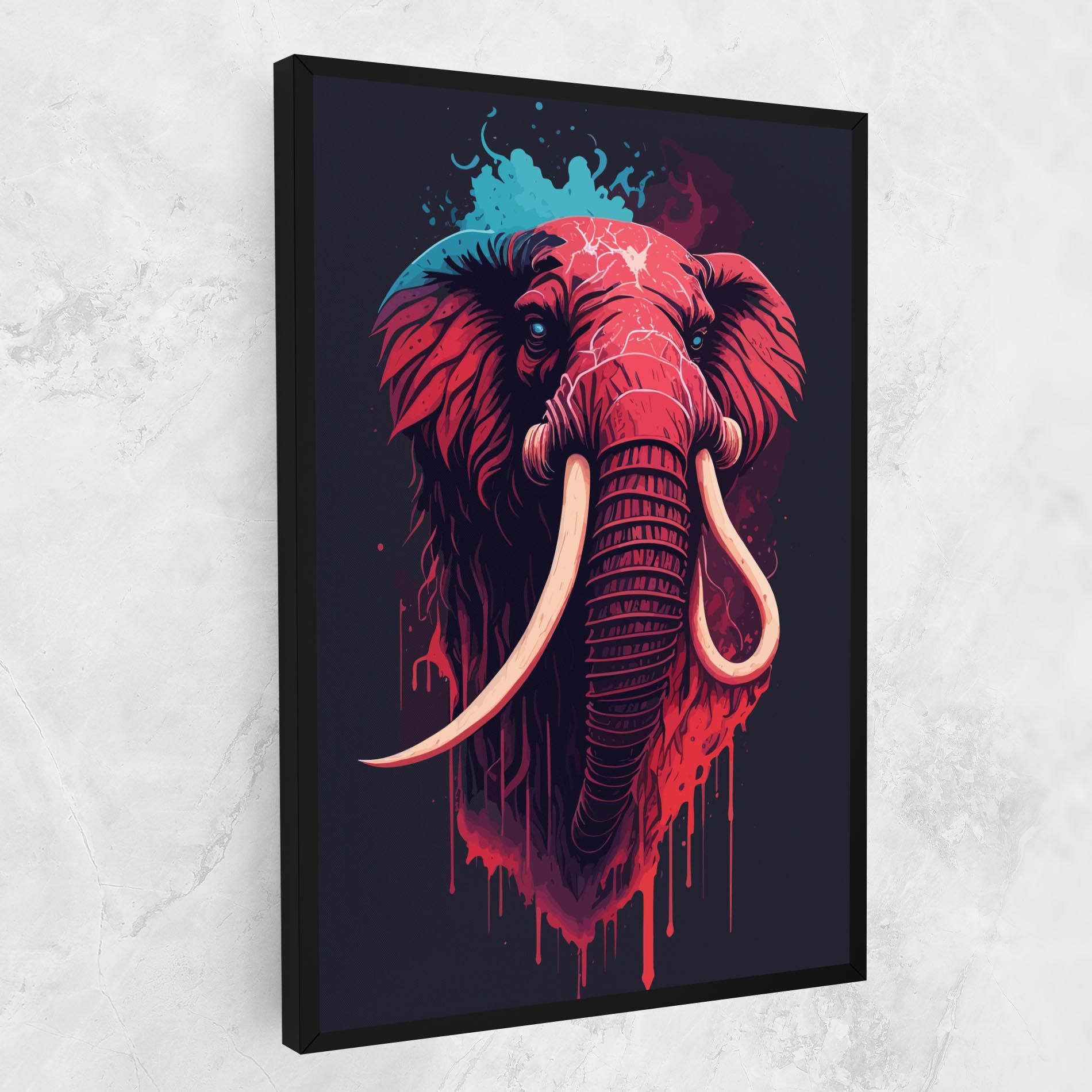 Blue Red Elephant mockup 1
