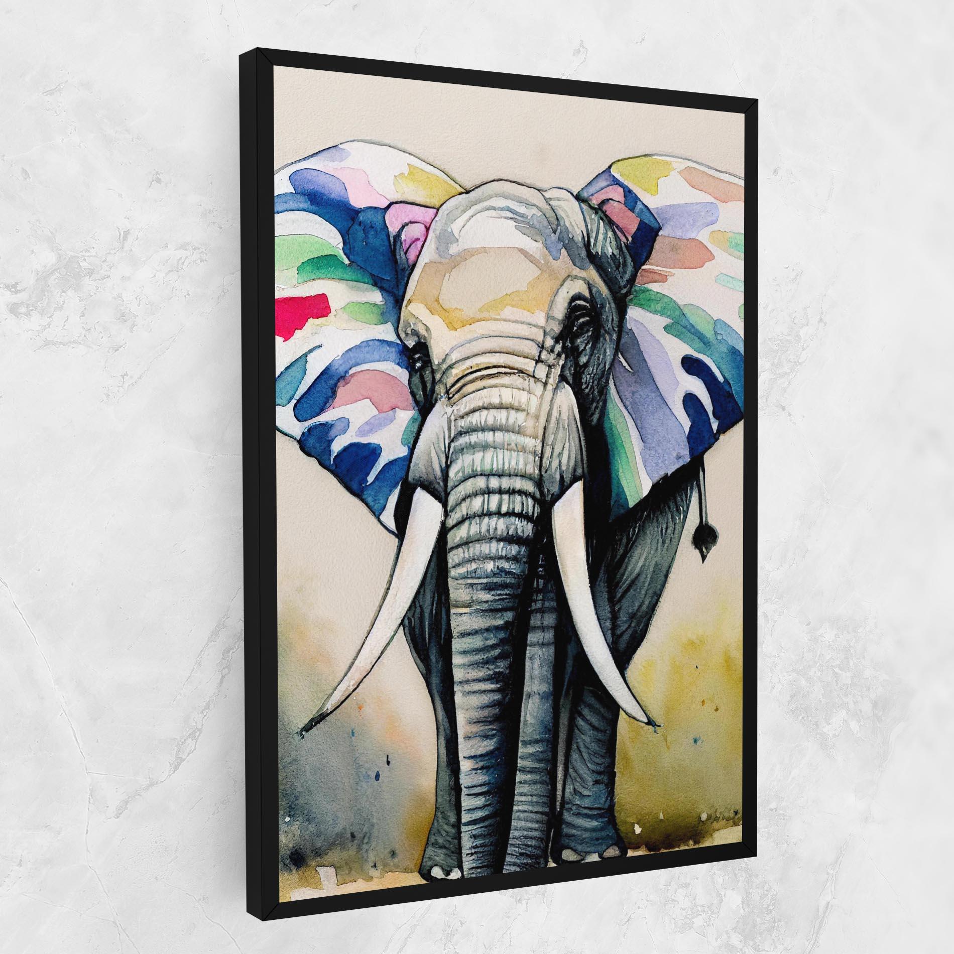 Tablou Canvas Watercolor Elephant Art mockup 1