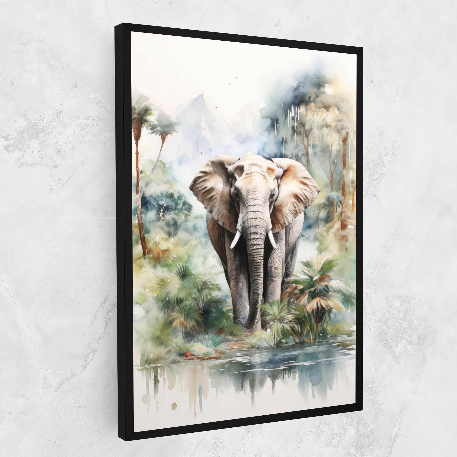Tablou Canvas Wild Watercolor Elephant mockup 1