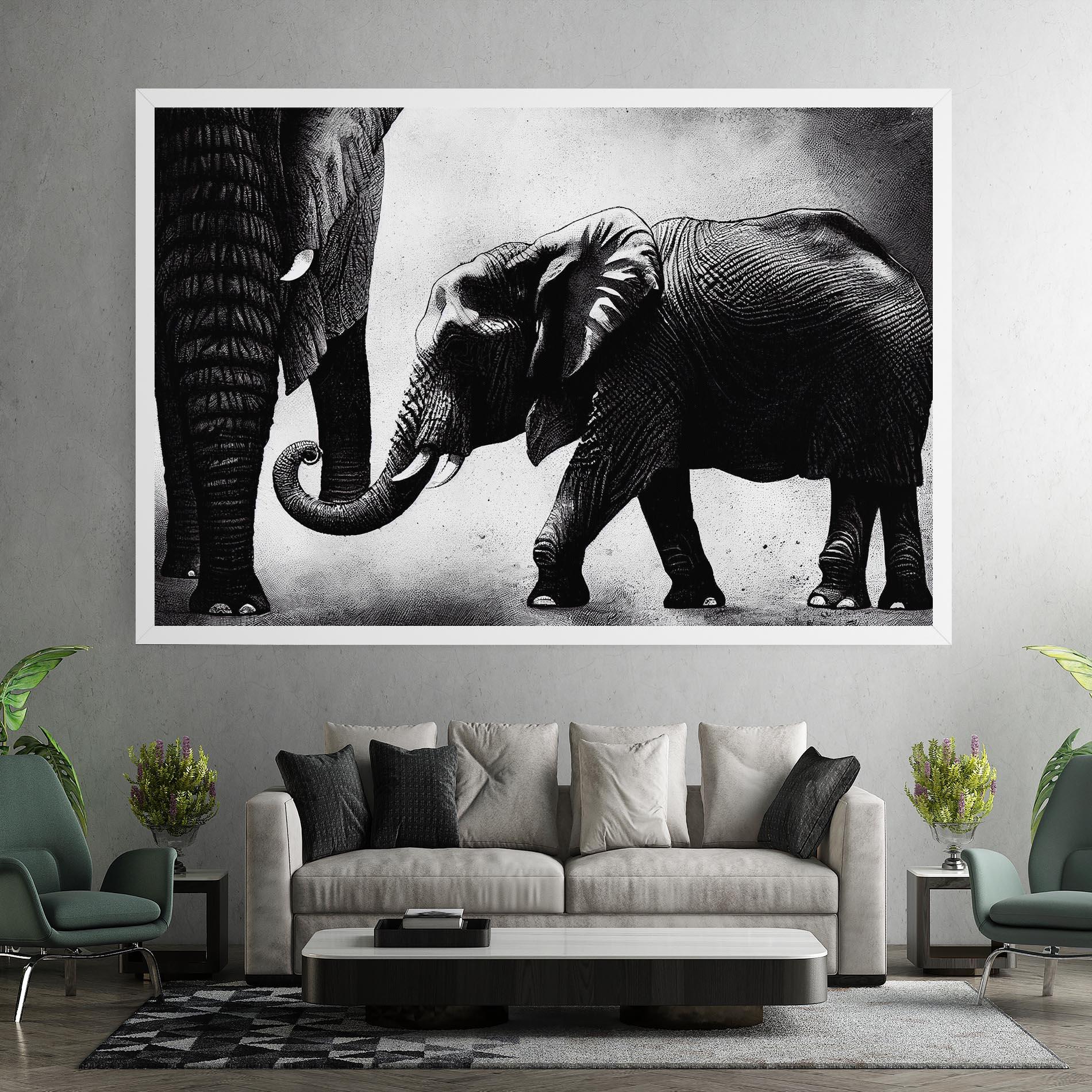 Tablou Canvas Baby Elephant mockup 7