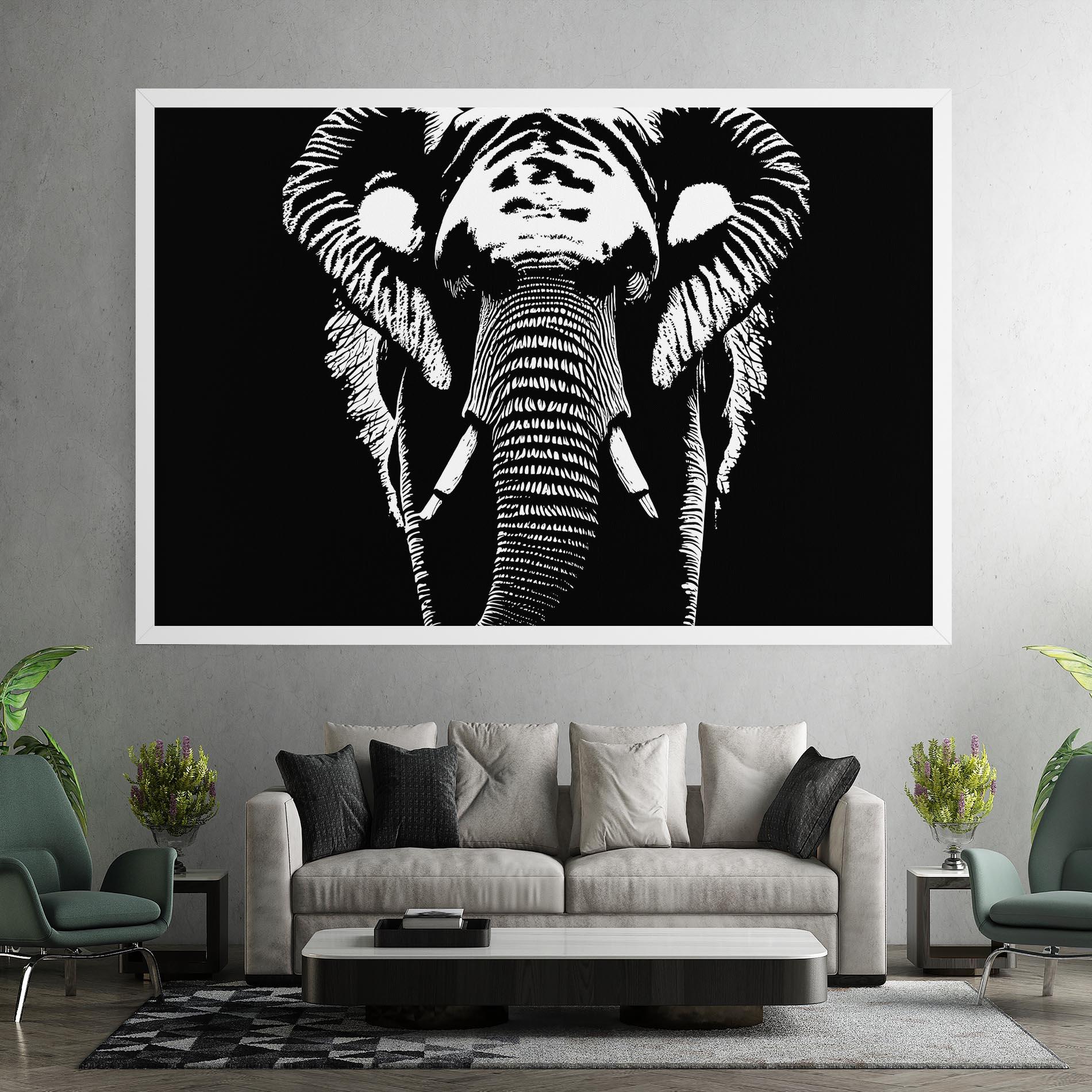 Tablou Canvas Elephant Drawing mockup 7