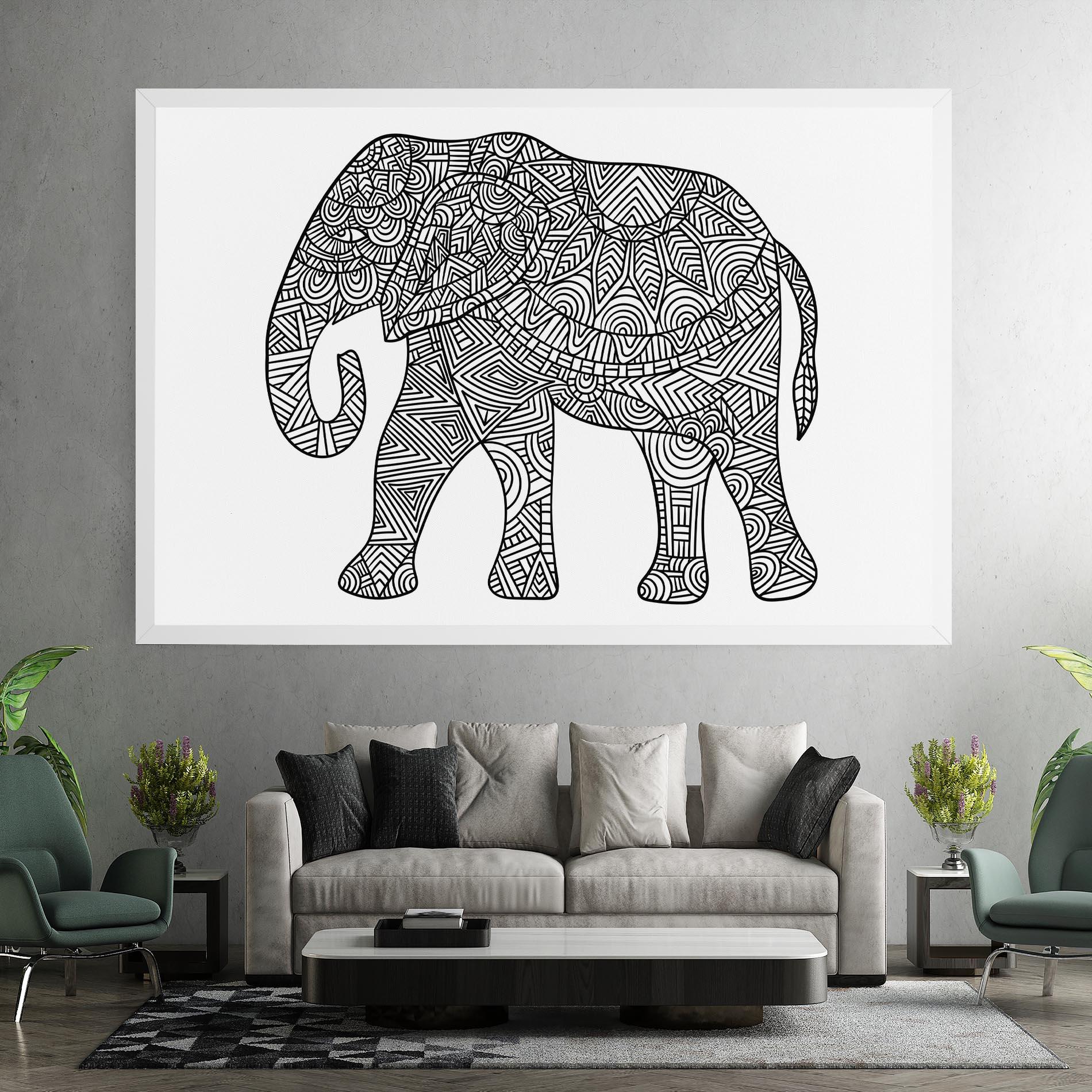 Tablou Canvas Elephant Mandala mockup 7