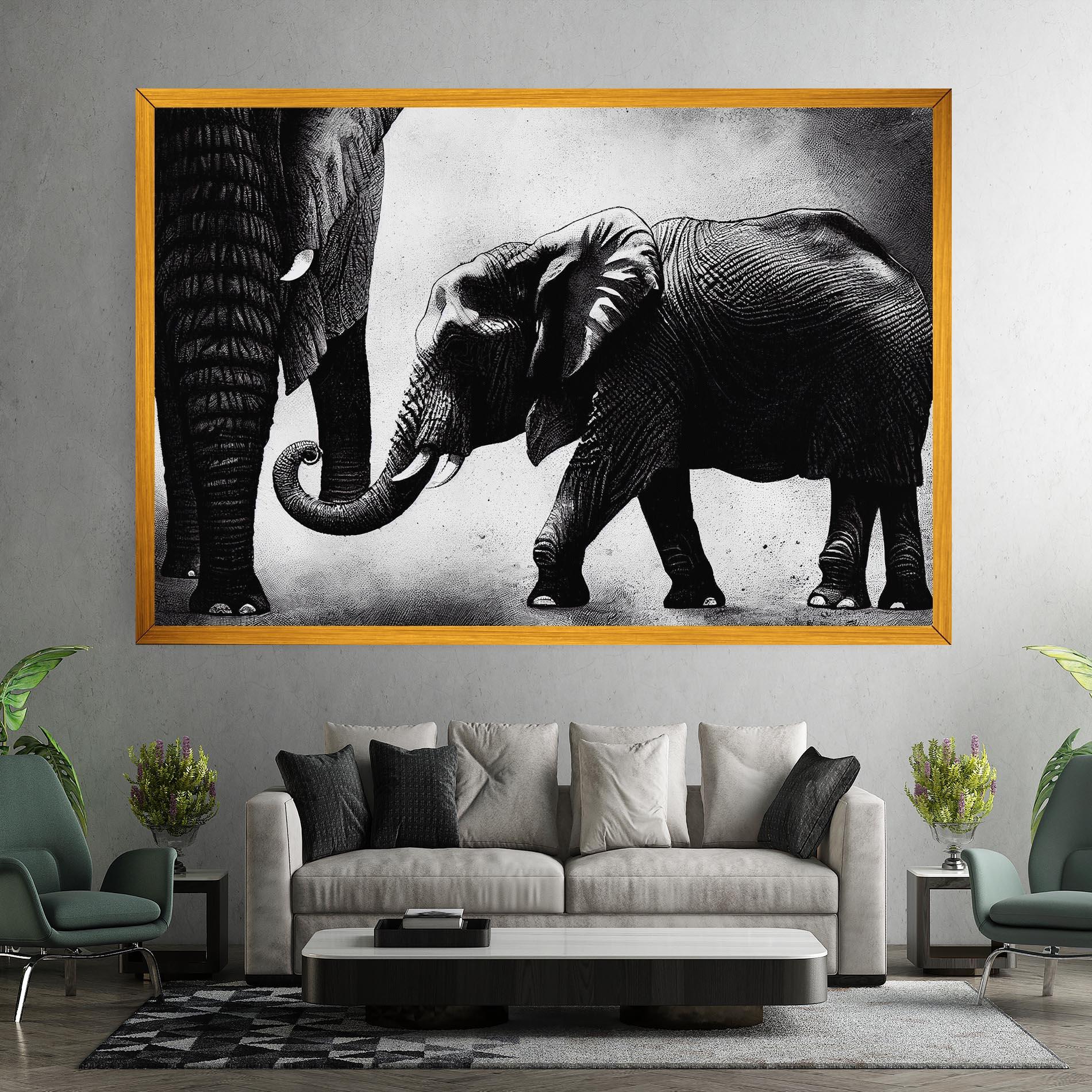 Tablou Canvas Baby Elephant mockup 7