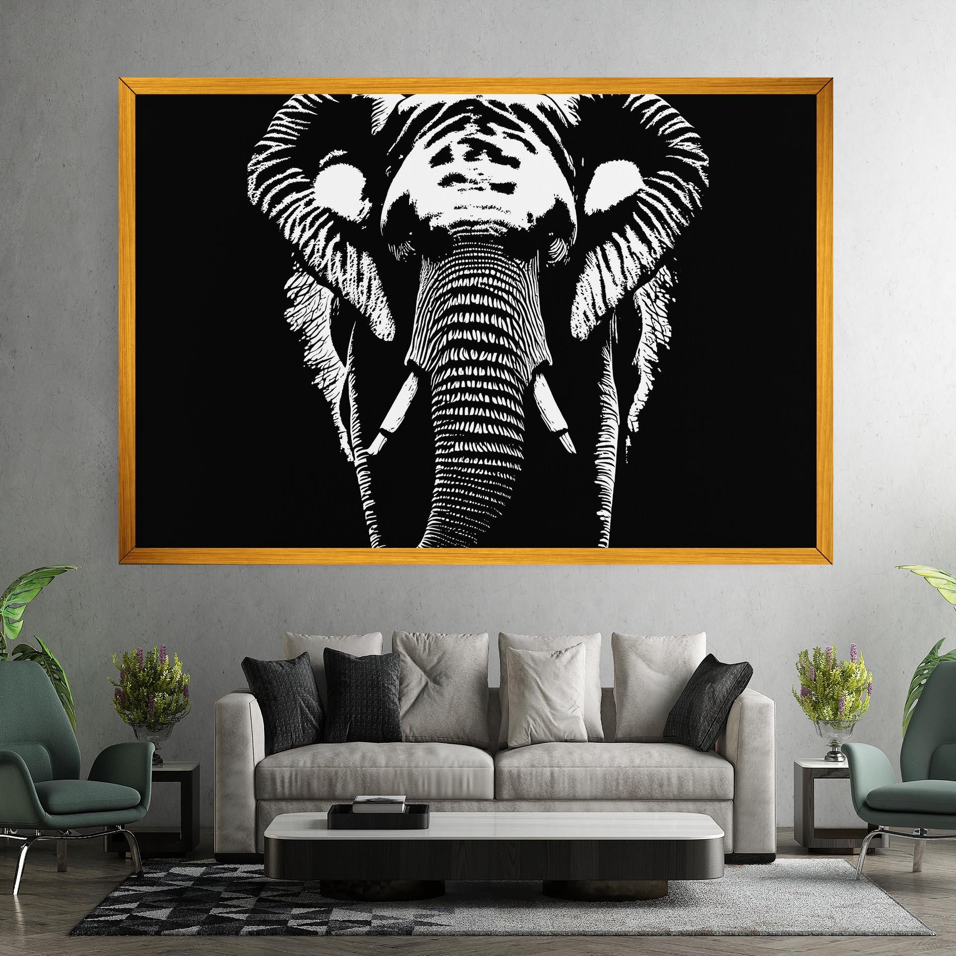 Tablou Canvas Elephant Drawing mockup 7