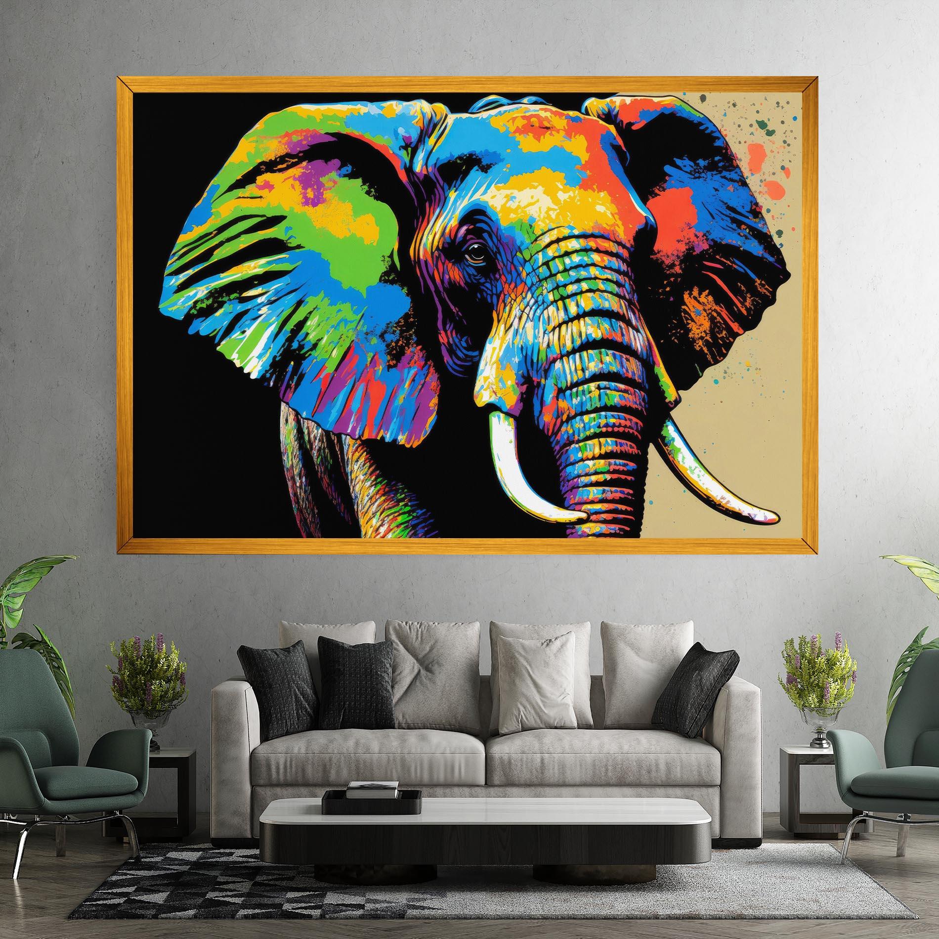 Tablou Canvas Elephant Portrait mockup 7