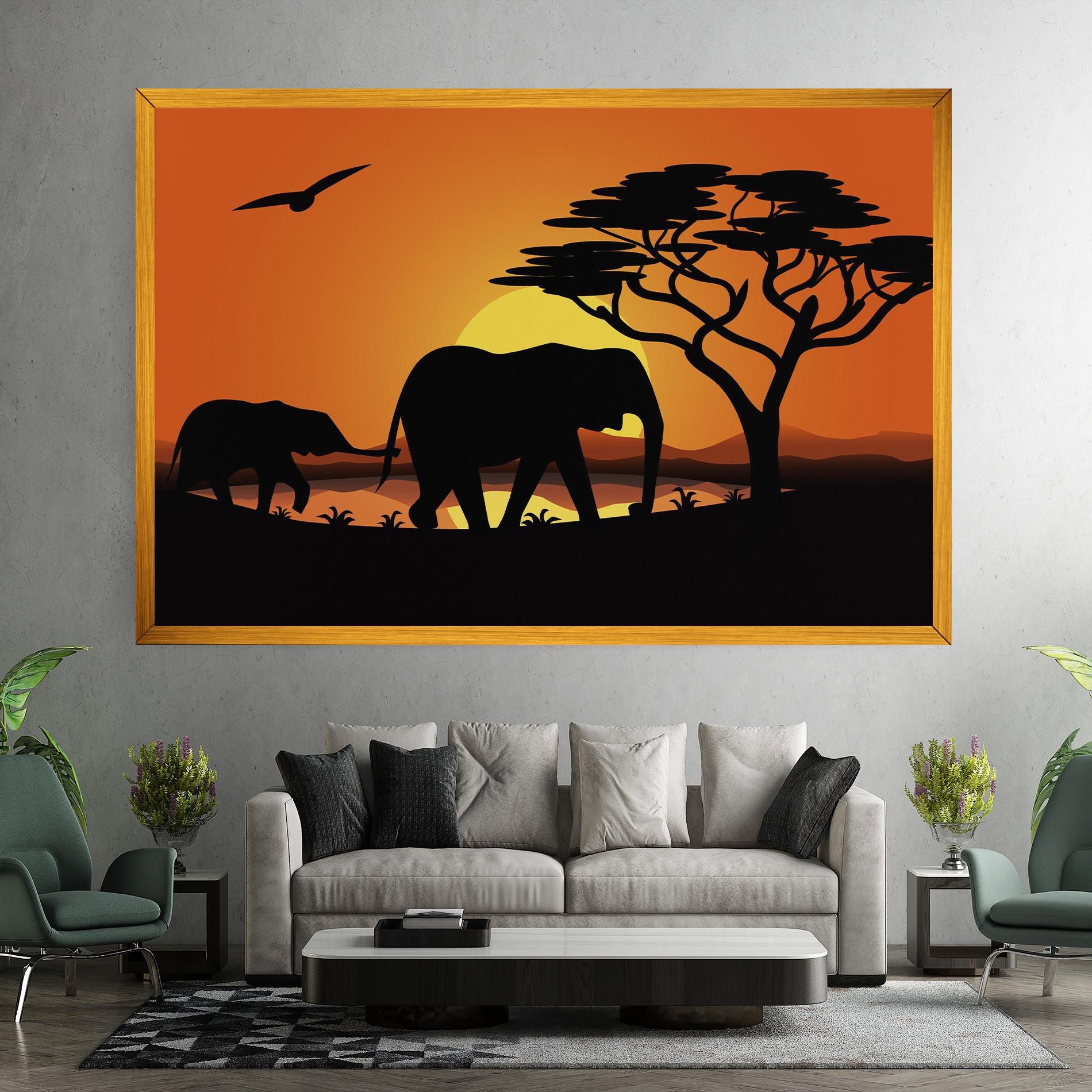 Elephant Sunset mockup 7