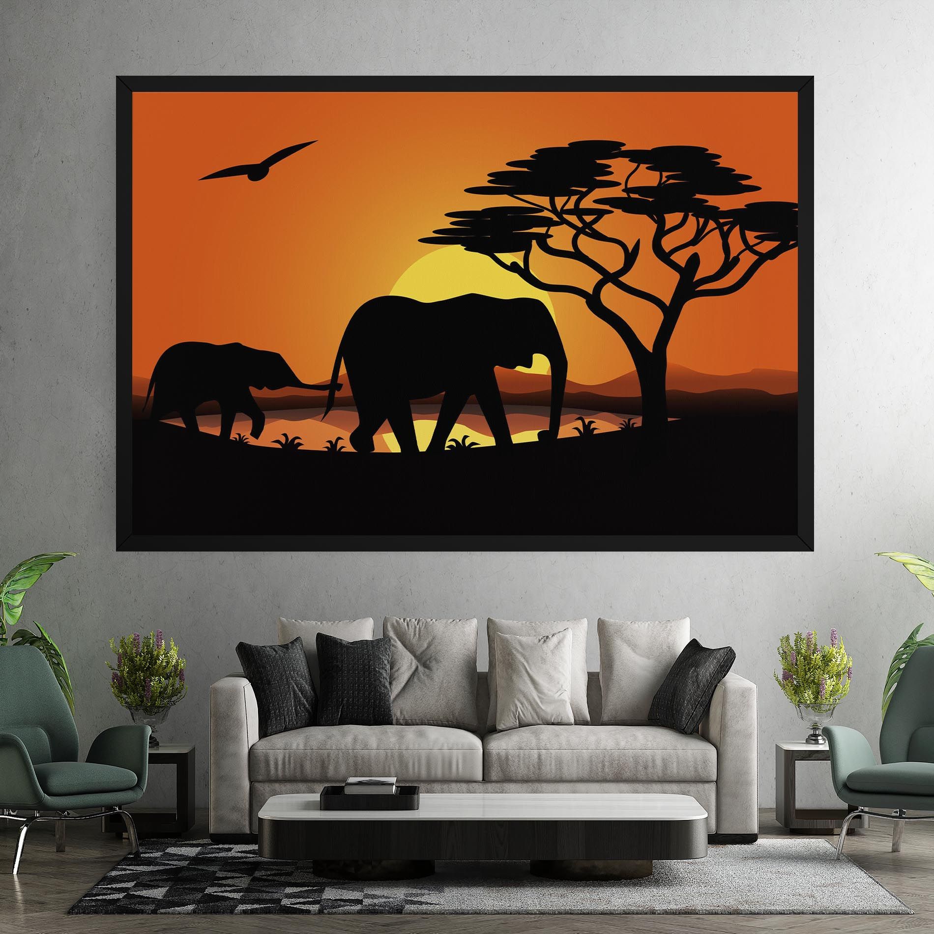 Elephant Sunset mockup 7