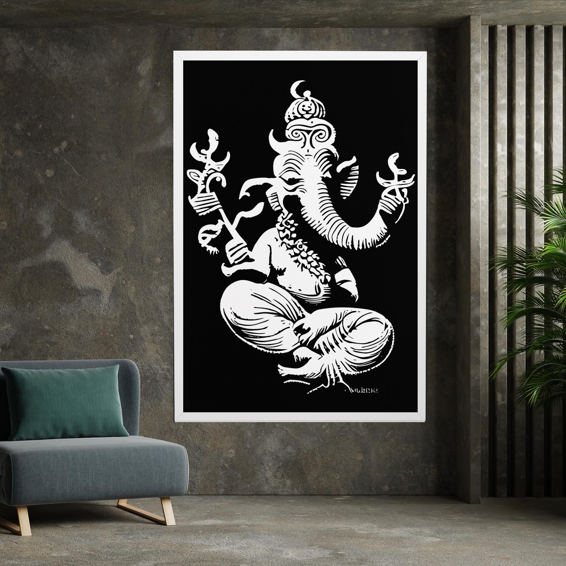 Black And White Ganesha mockup 7
