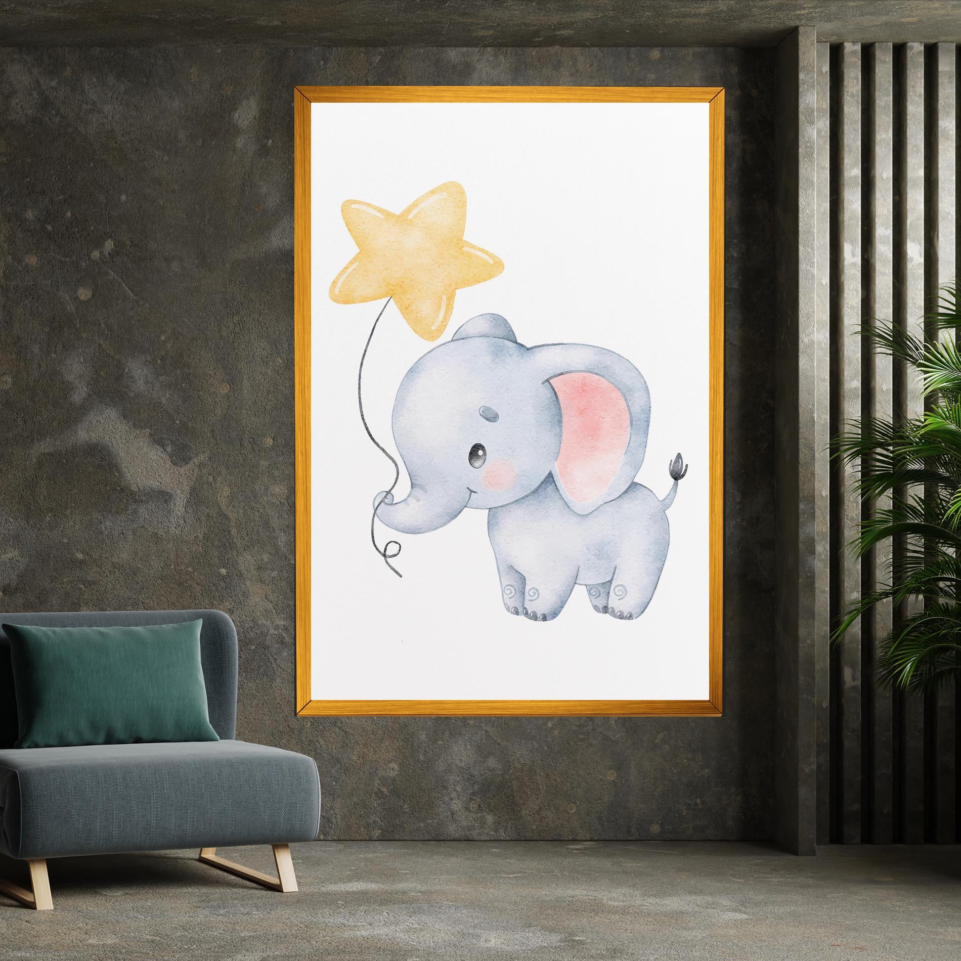 Tablou Canvas Baby Elephant Kids mockup 7