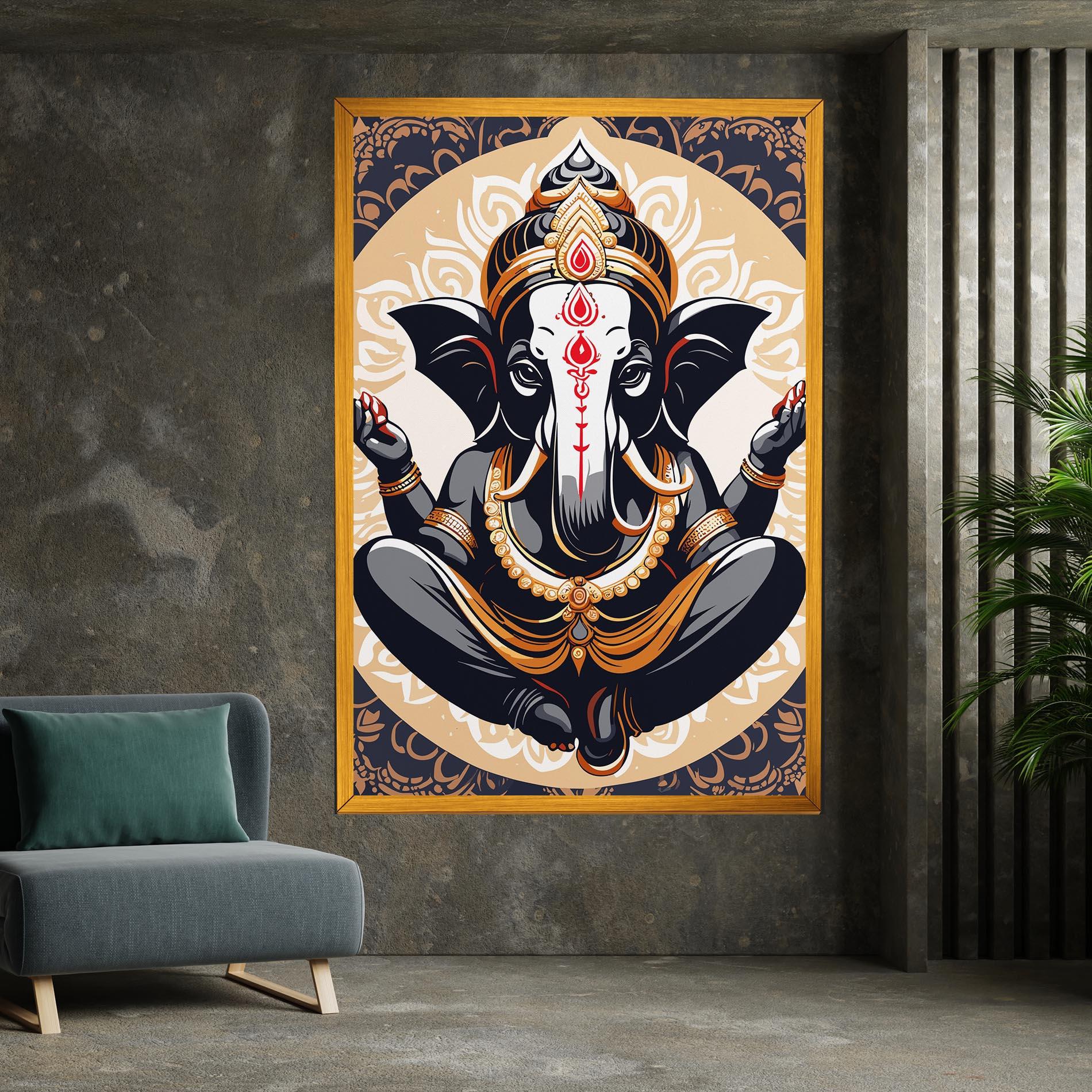 Tablou Canvas Elefant Color Mix mockup 7