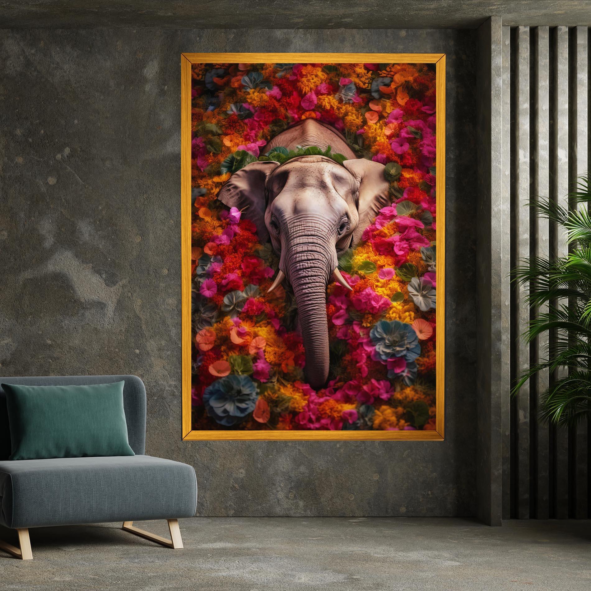 Tablou Canvas Flower Elephant mockup 7