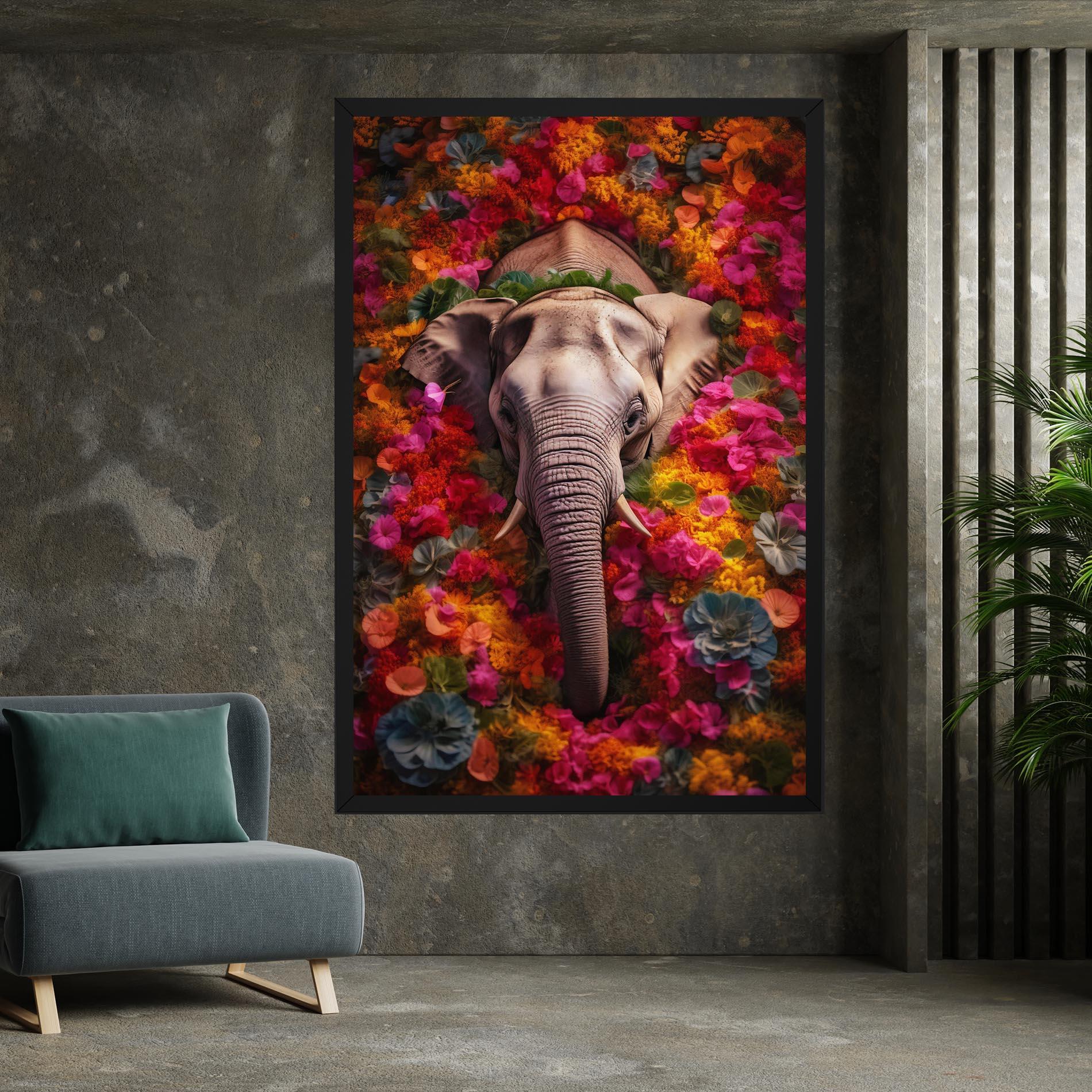 Tablou Canvas Flower Elephant mockup 7