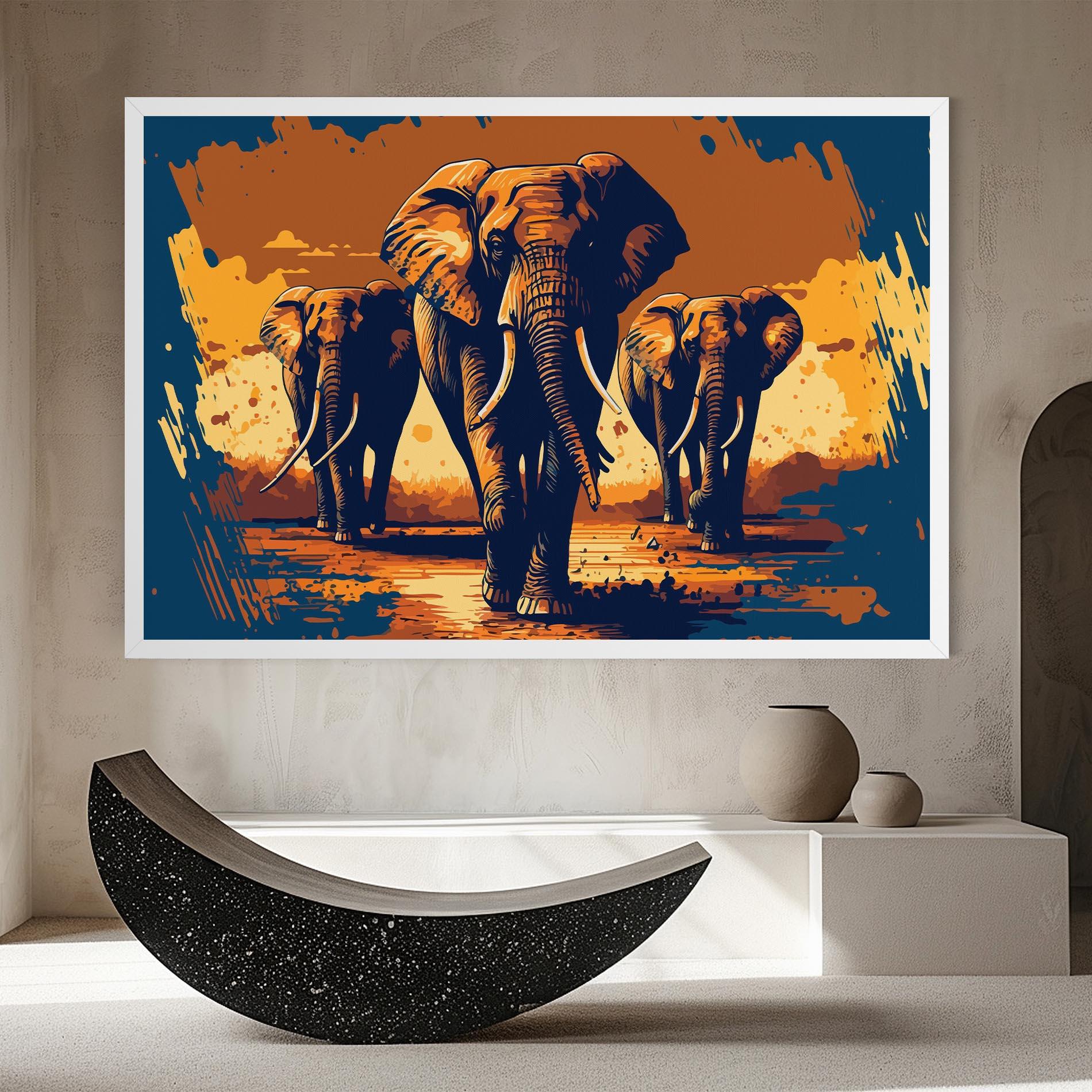 Tablou Canvas 3 Elephants mockup 8